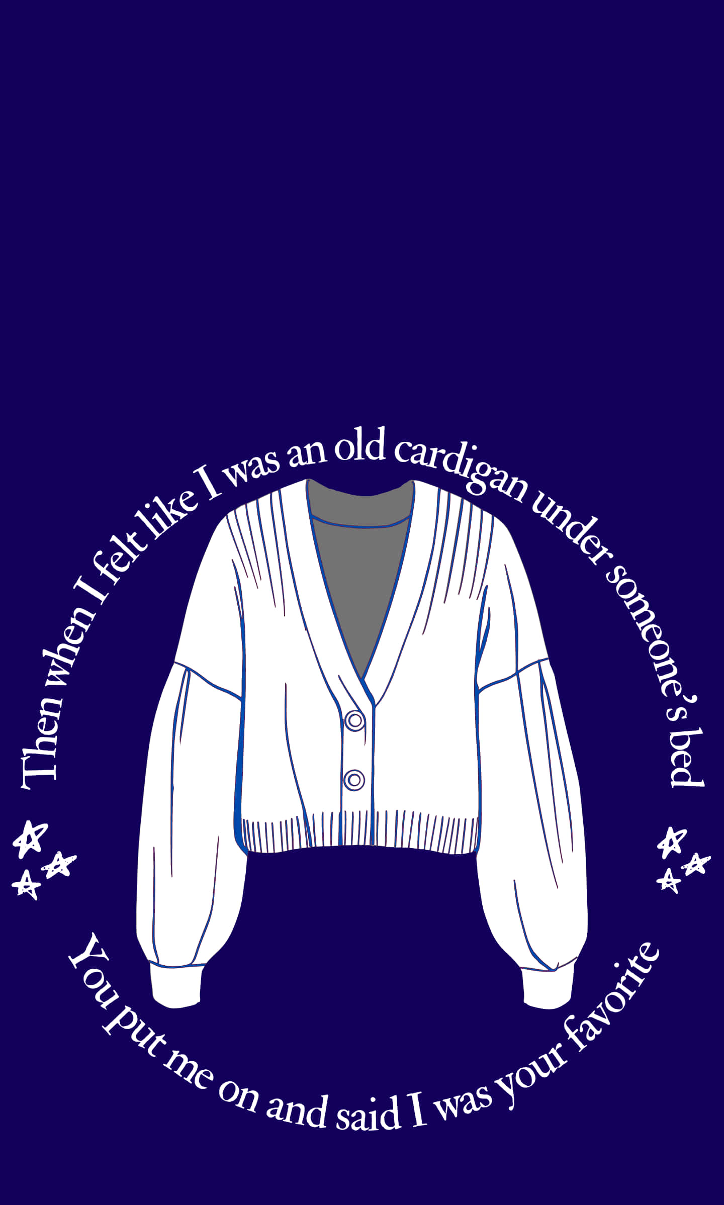 Taylor Swift, white cardigan, blue outline, Full HD Phone Wallpaper
