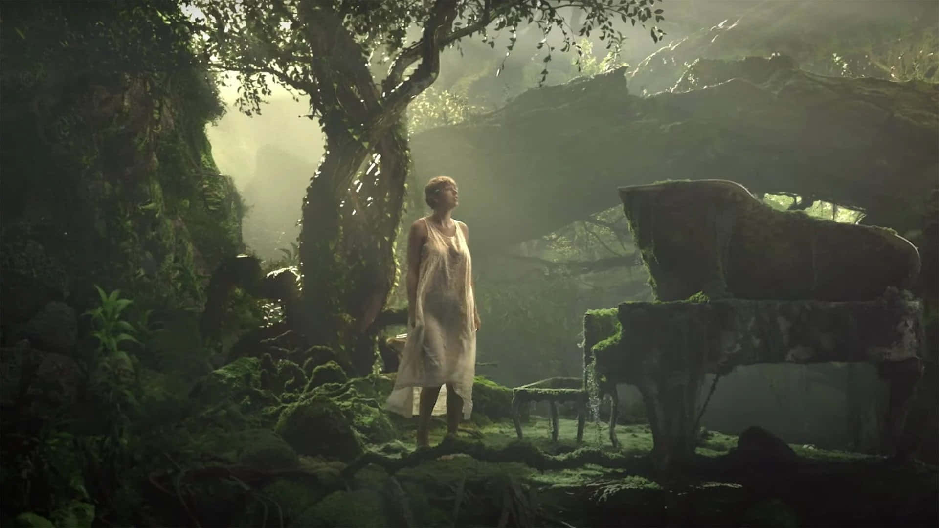 Taylor Swift, folklore, white dress, Full HD Desktop Wallpaper