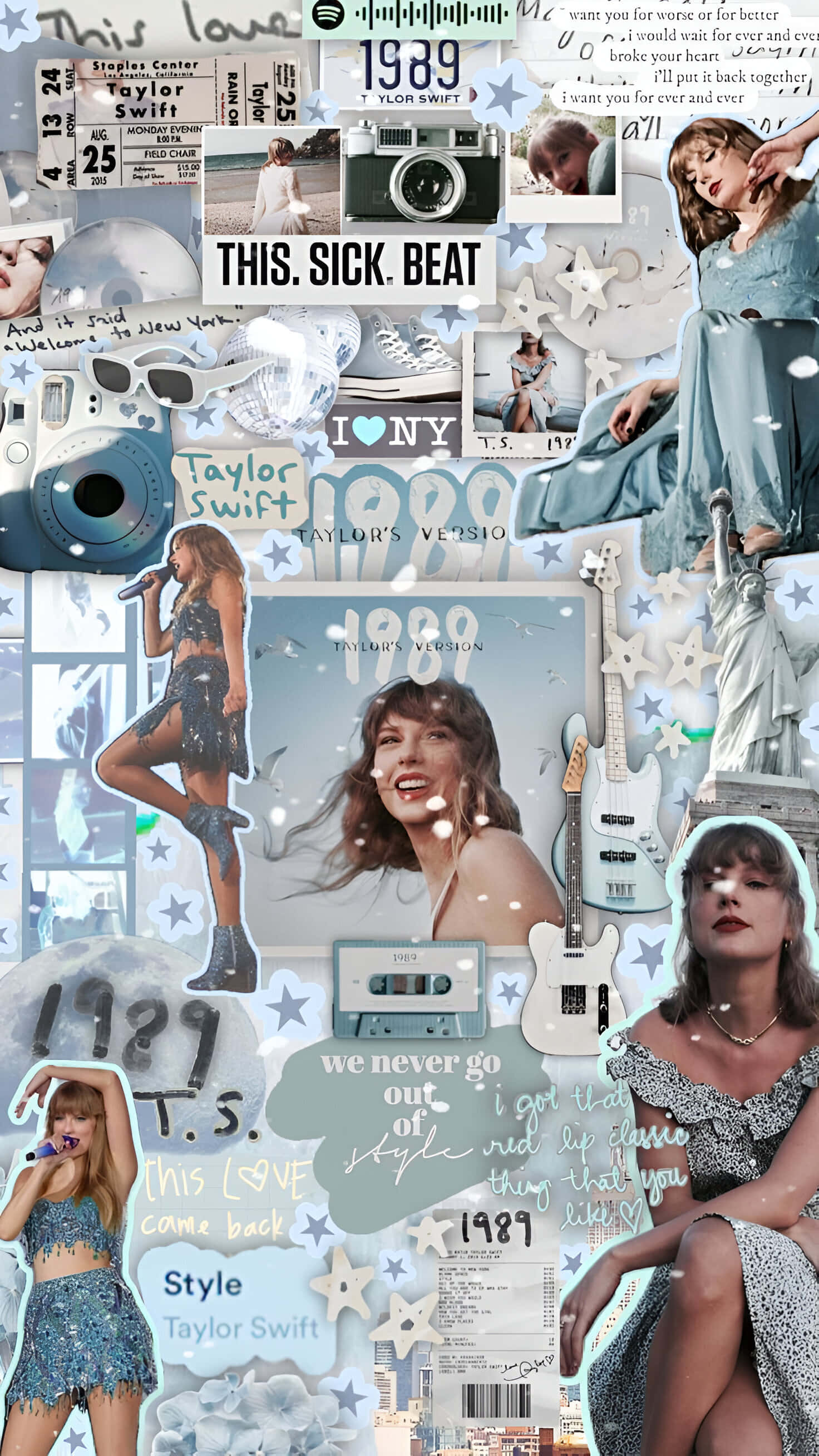 Taylor Swift, 1989, collage, 2K Phone Wallpaper
