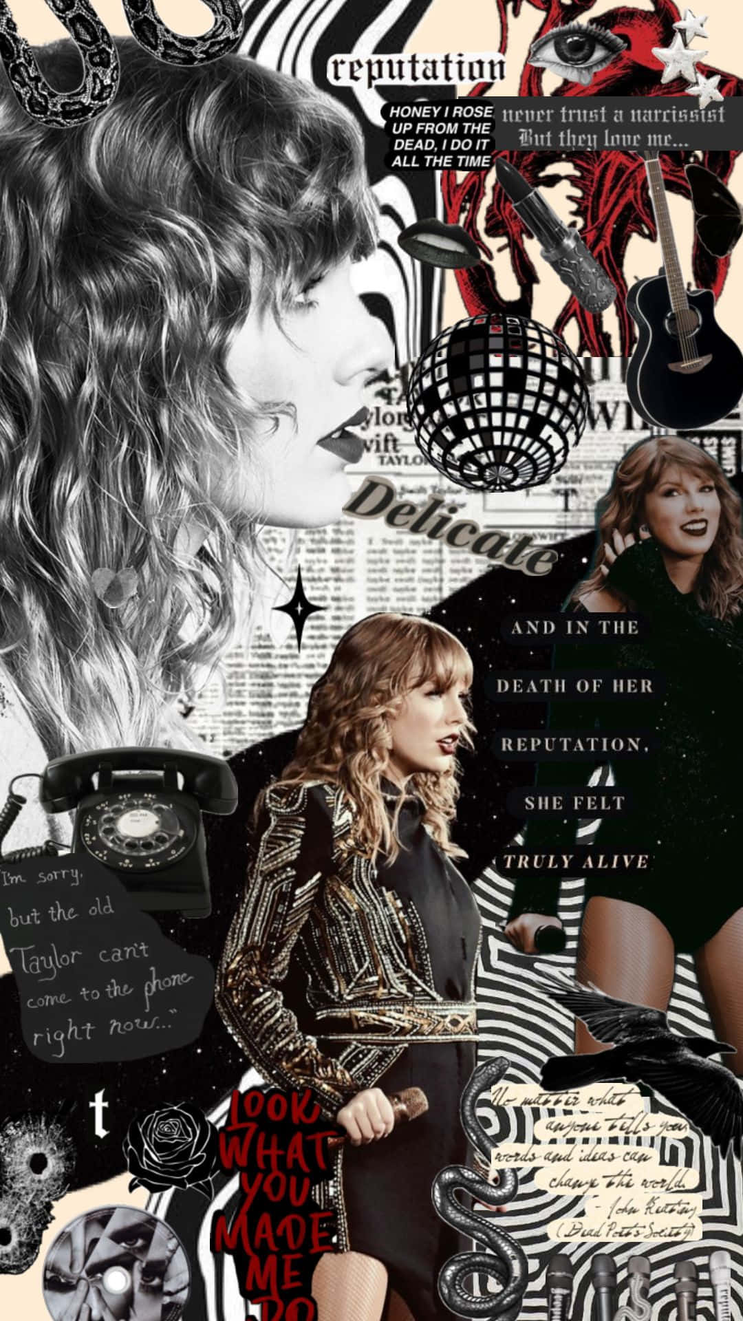Taylor Swift, black and white, bold text graphics, Full HD Phone Wallpaper