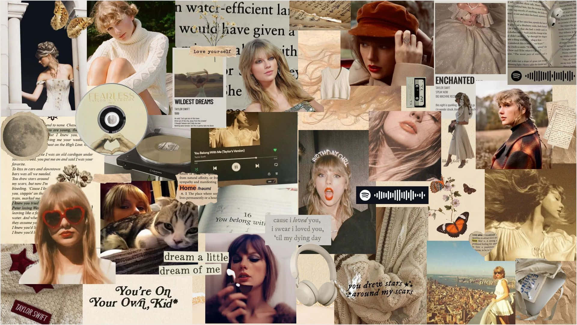 Taylor Swift, collage, photos, Full HD Desktop Wallpaper
