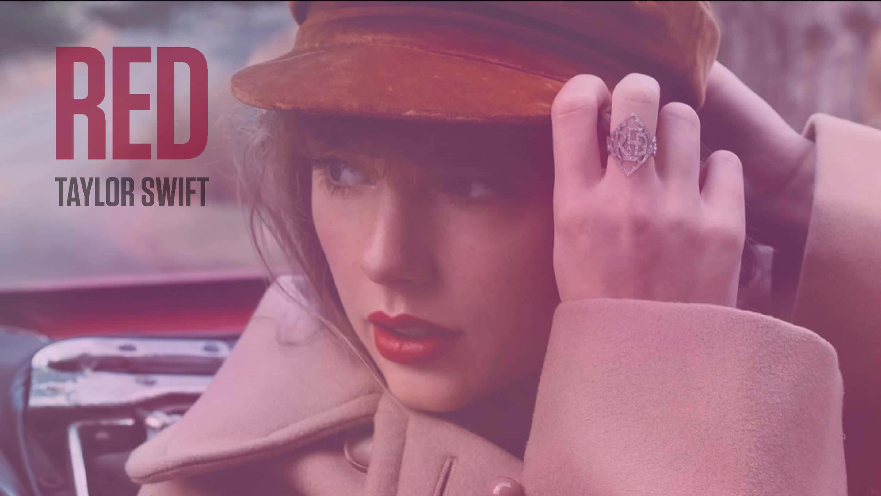 Taylor Swift, pink coat, brown hat, 2K Desktop Wallpaper