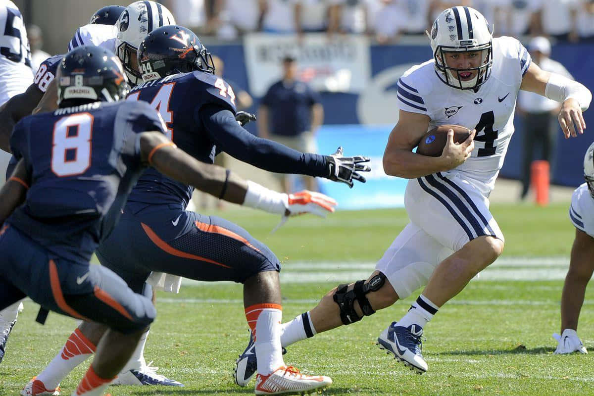 Taysom Hill, college football, white, SD Desktop Wallpaper