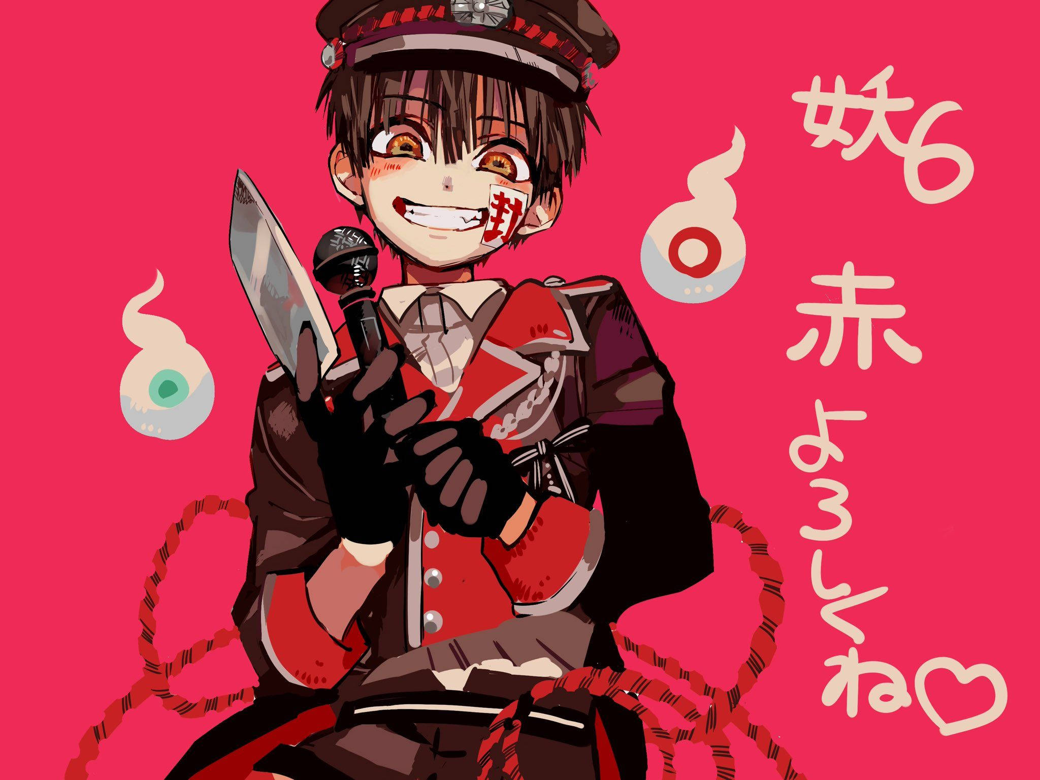 TBHK, anime boy, red and black uniform, Full HD Desktop Wallpaper
