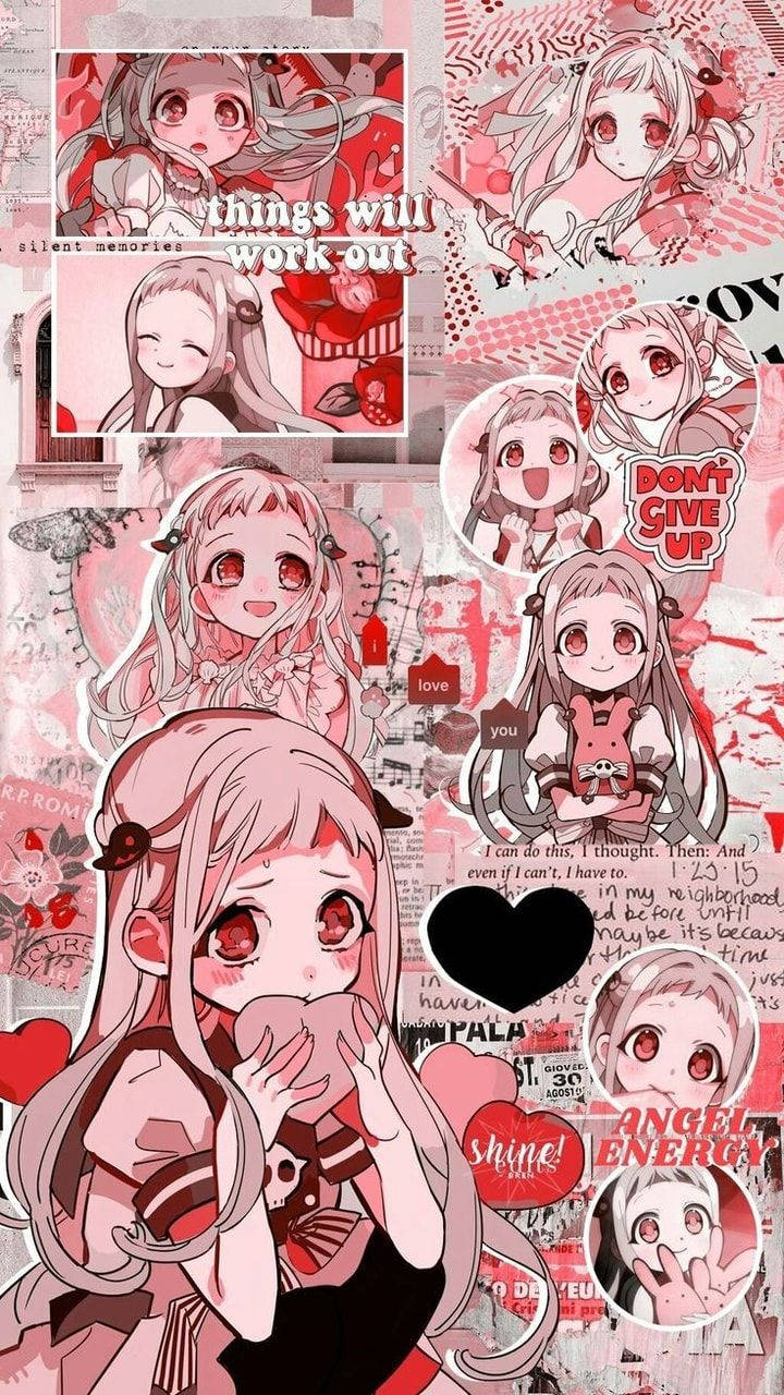 Tbhk, vibrant pink, anime collage, HD Phone Wallpaper