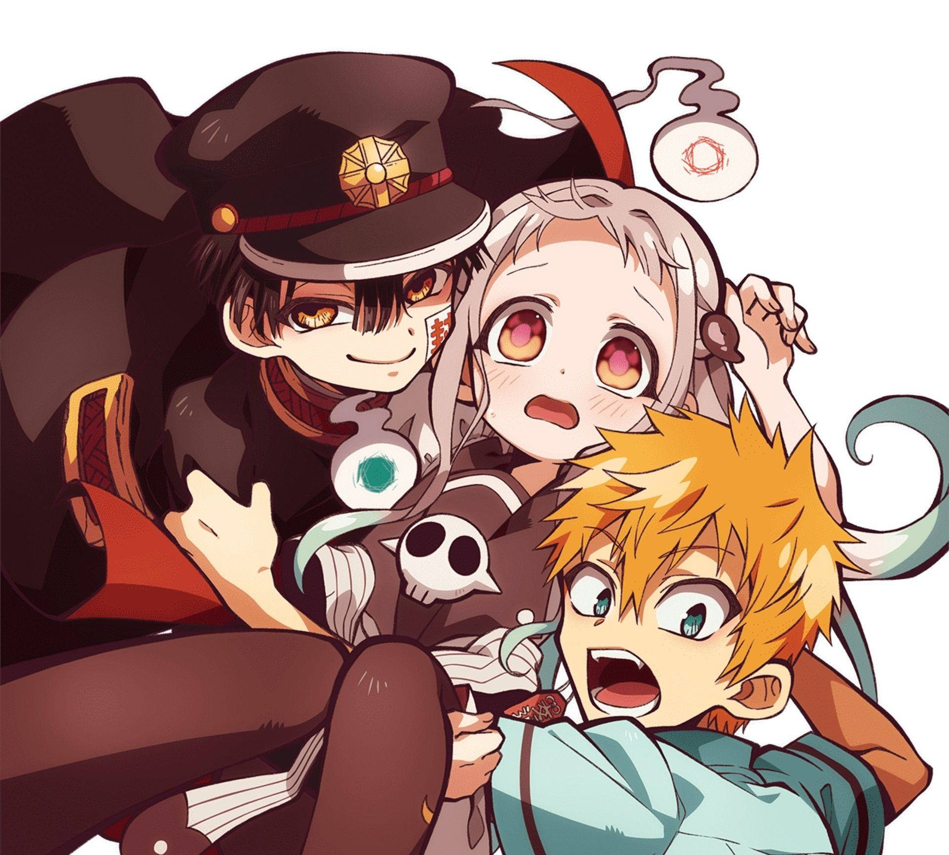Tbhk, anime characters, playful huddle, Full HD Desktop Wallpaper