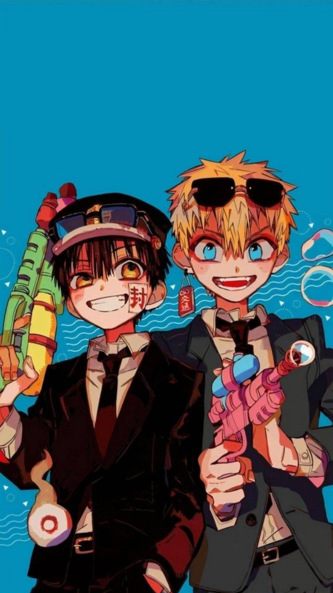 anime boys, suits, sunglasses, Full HD Phone Wallpaper
