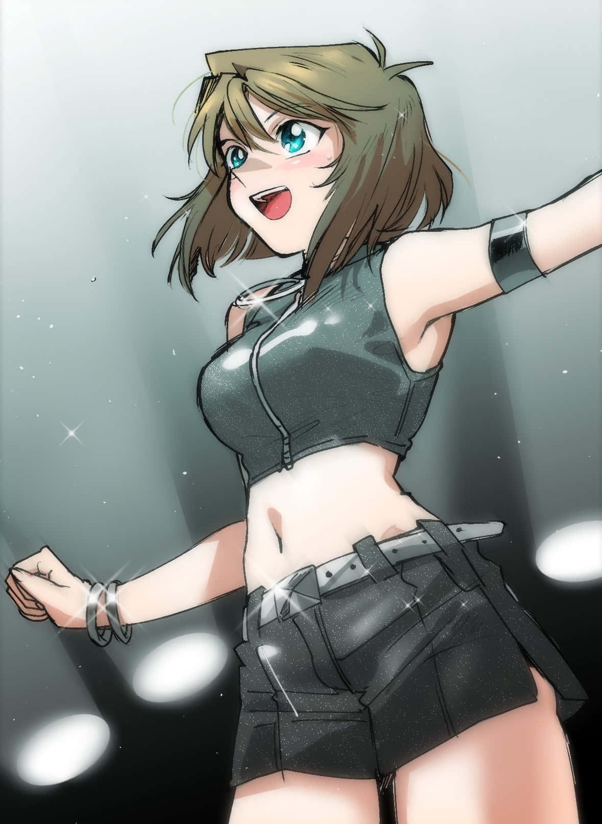 Tea Gardner, anime girl, brown hair, HD Phone Wallpaper