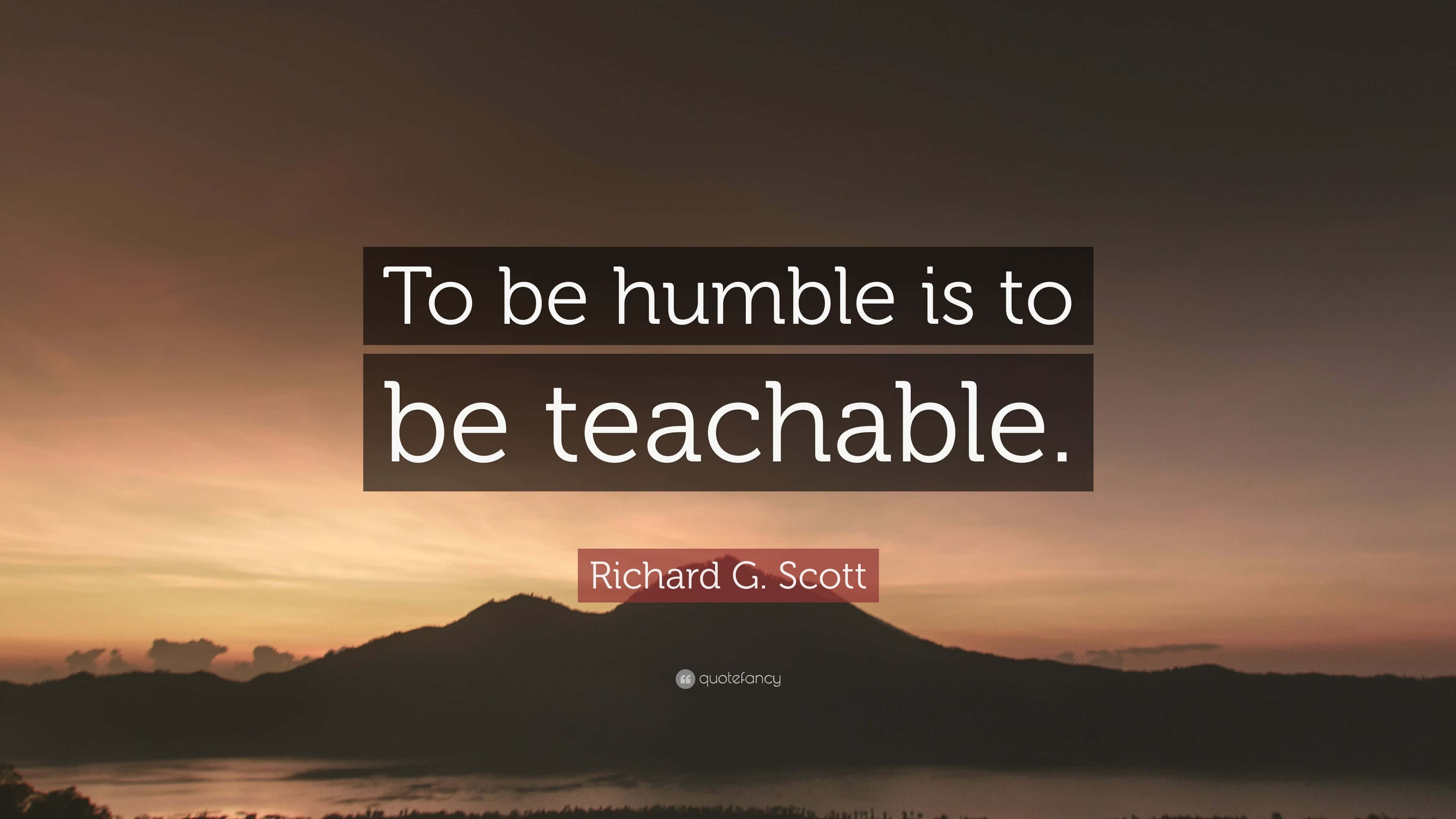 Humbleand Teachable Quote Background, sunset, silhouetted mountains, 4K Desktop Wallpaper