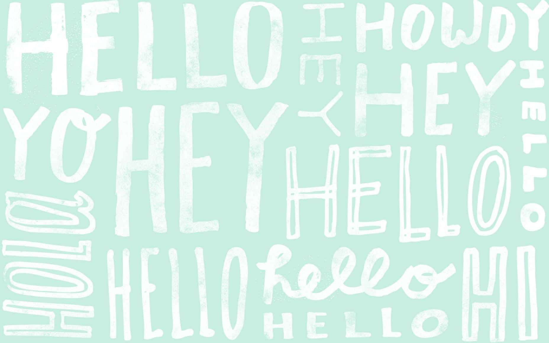 Teal Aesthetic Laptop, mint green, white handwritten, HD Desktop Wallpaper