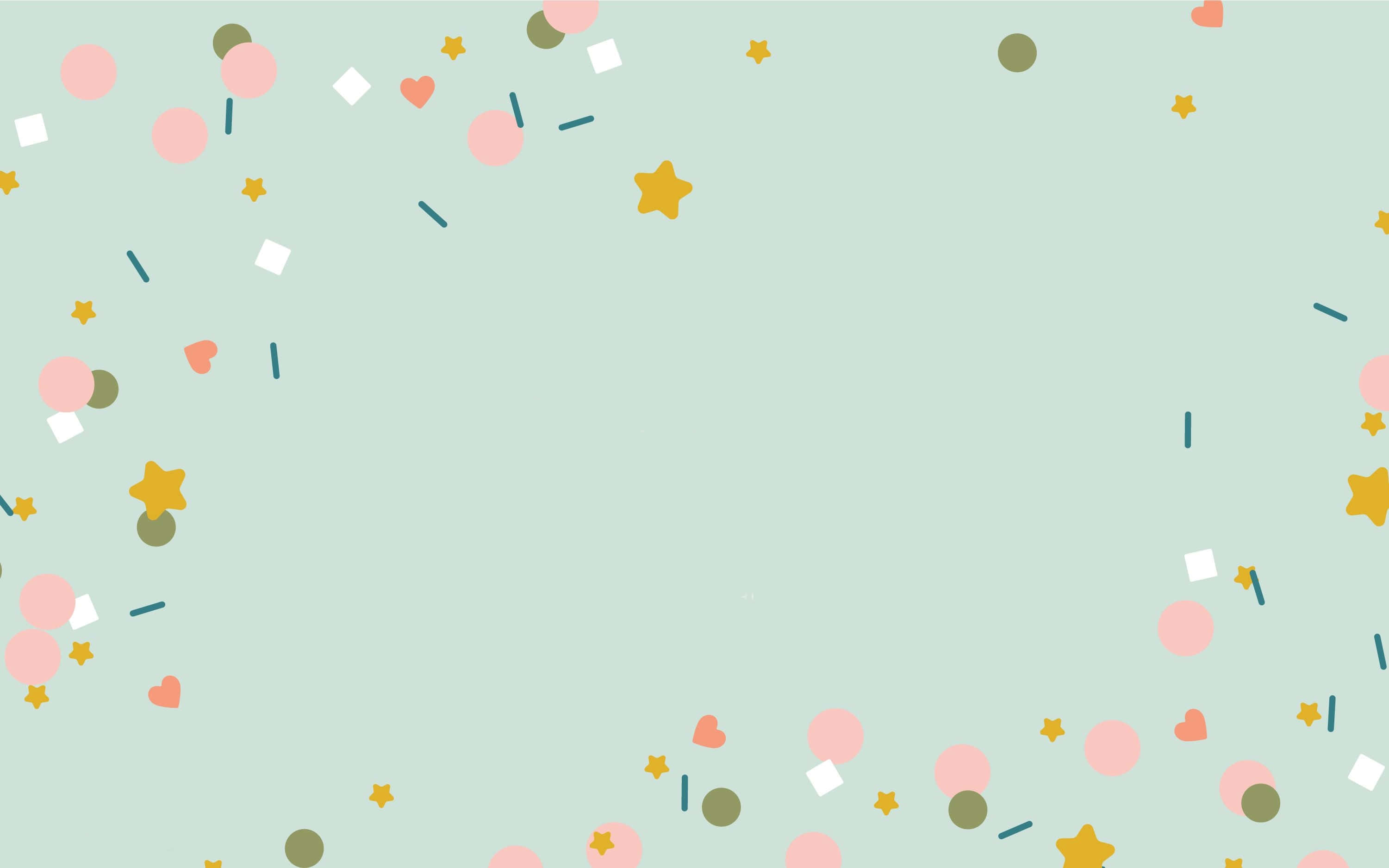 teal aesthetic laptop, pastel mint, pink hearts, 2K Desktop Wallpaper
