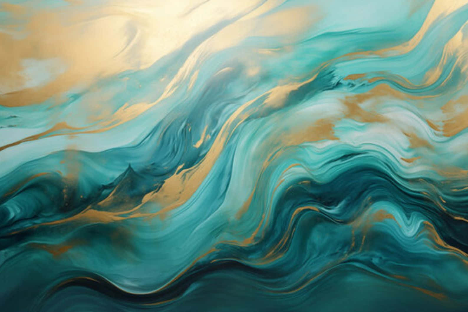 Teal And Gold, marble texture, teal gold, HD Desktop Wallpaper