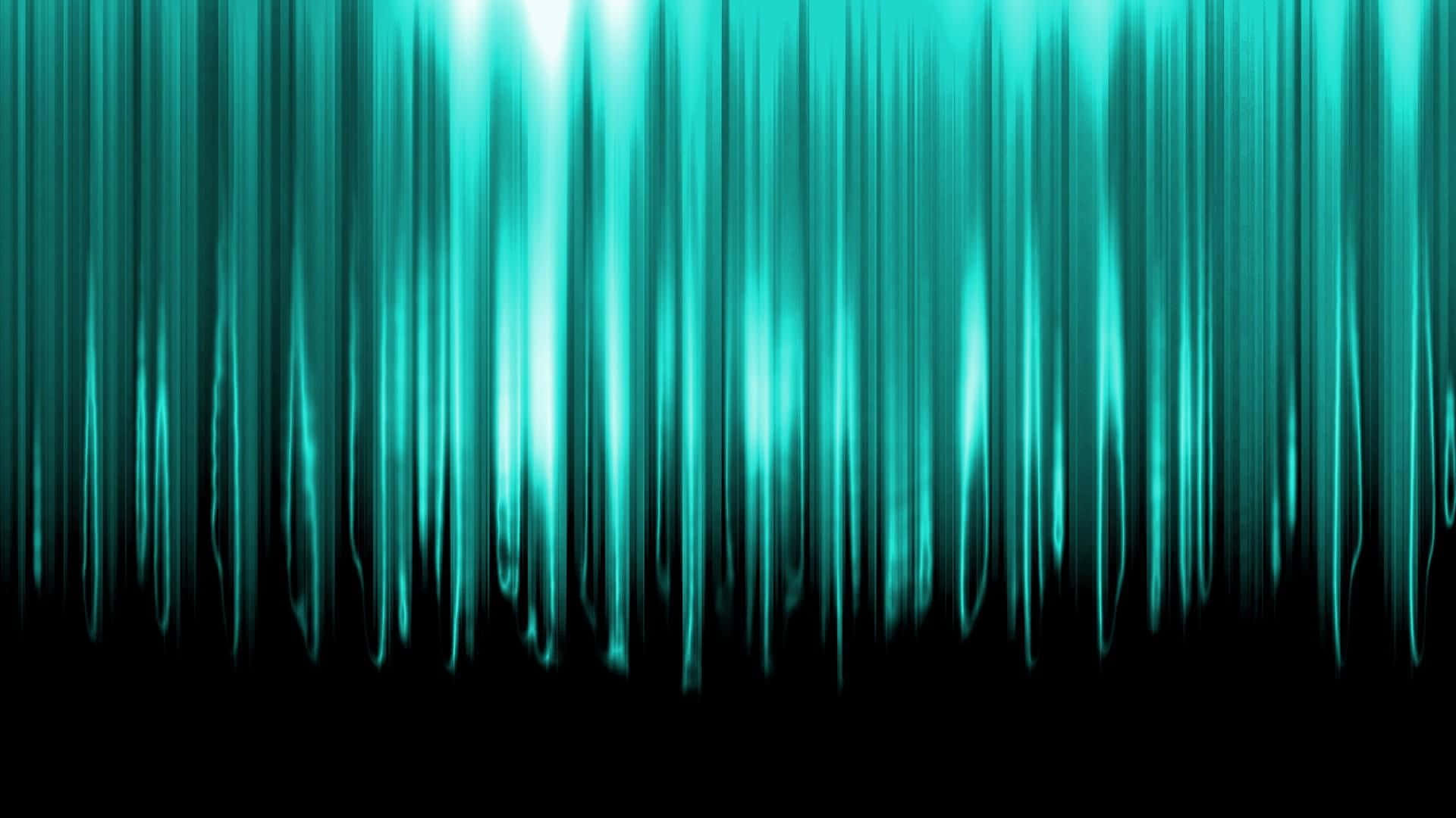 teal light streaks, black background, vertical cascade, Full HD Desktop Wallpaper