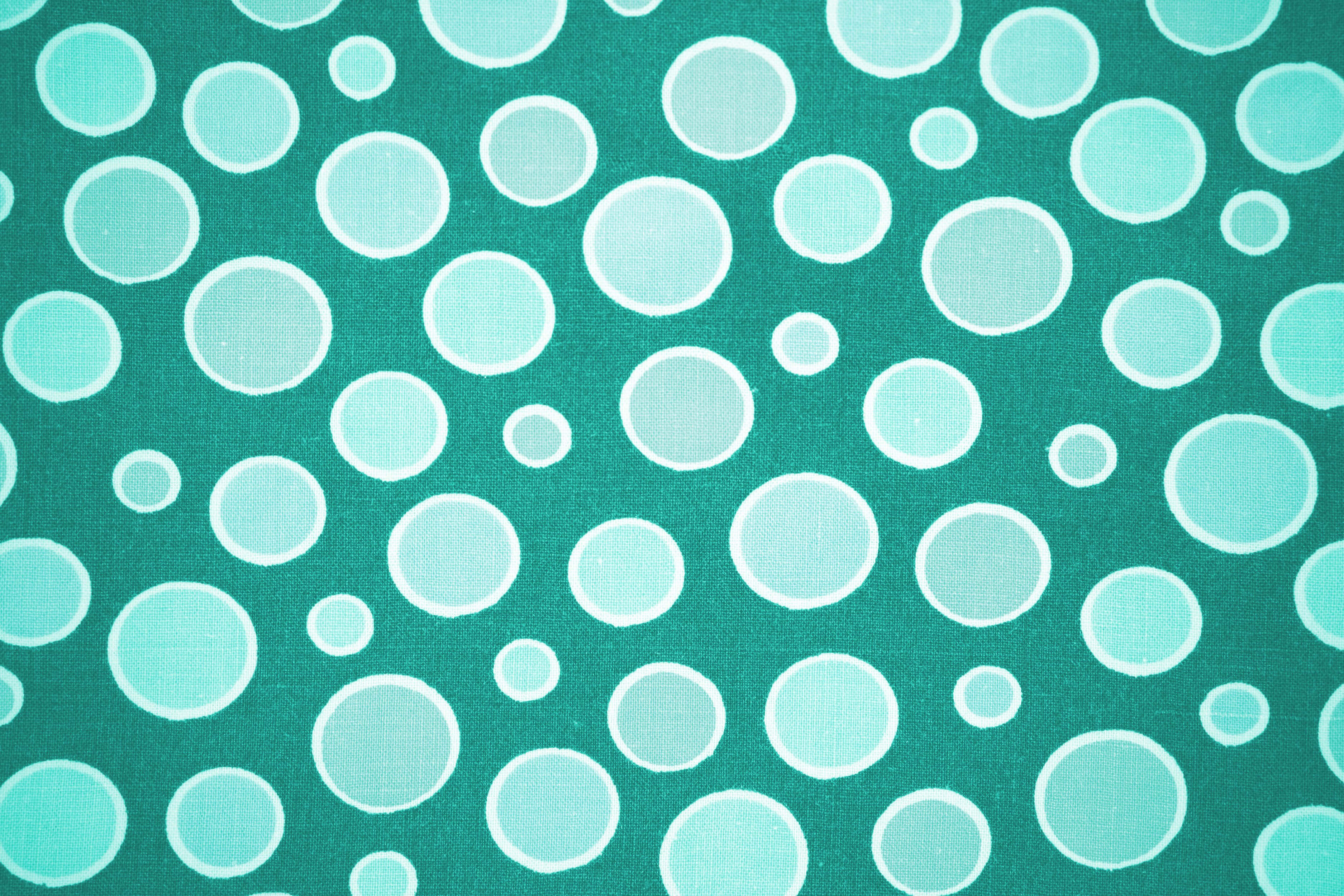 teal blue, light blue circles, white outlines, 2K Desktop Wallpaper