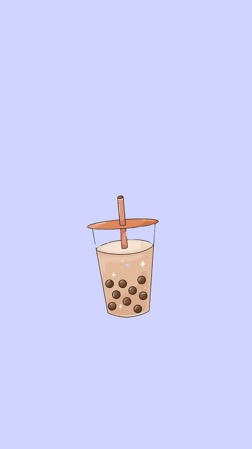 Original Cute Boba Tea, bubble tea drink, brown pearls, HD Phone Wallpaper