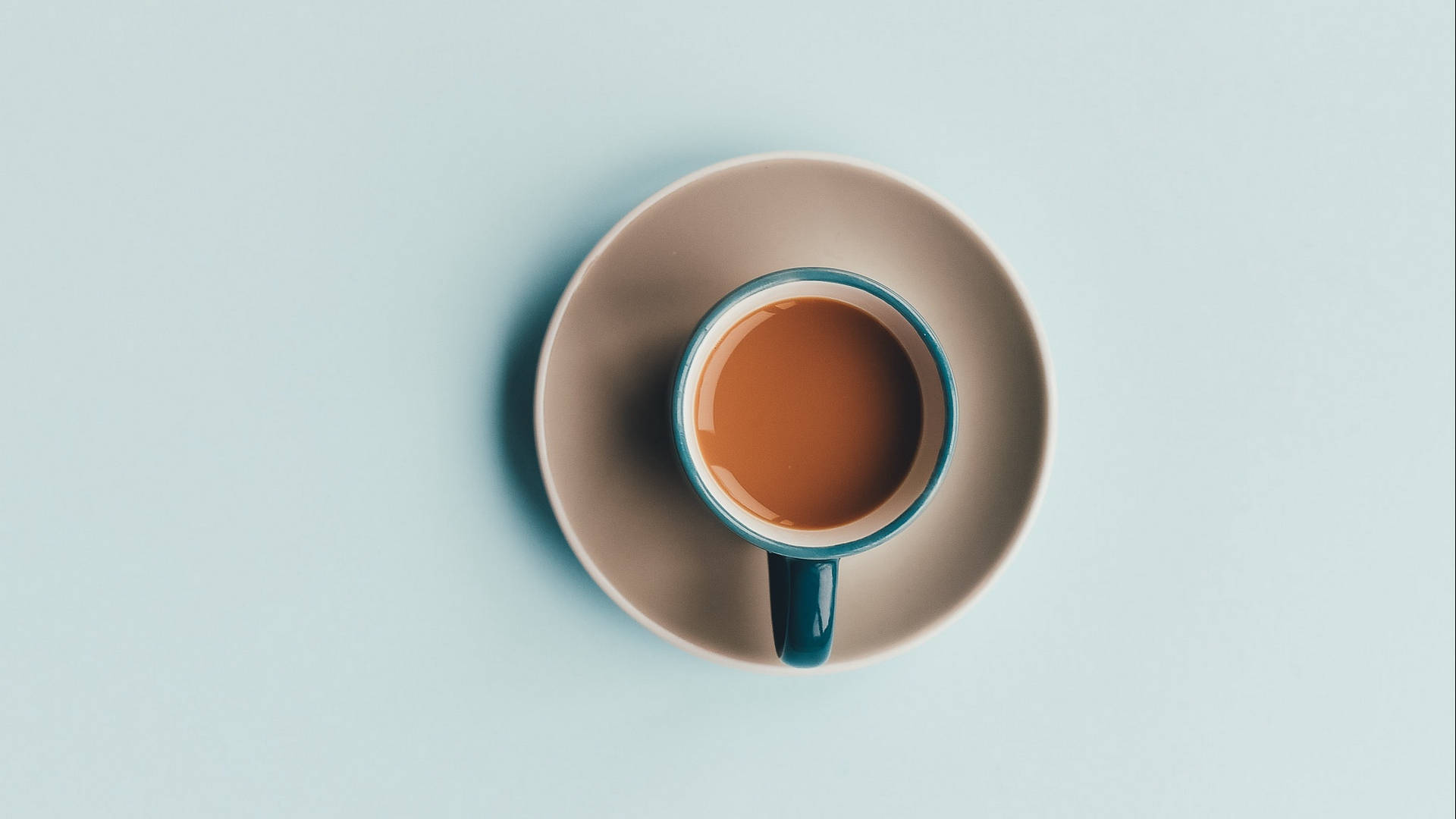 blue coffee cup, ceramic coffee cup, dark liquid, Full HD Desktop Wallpaper