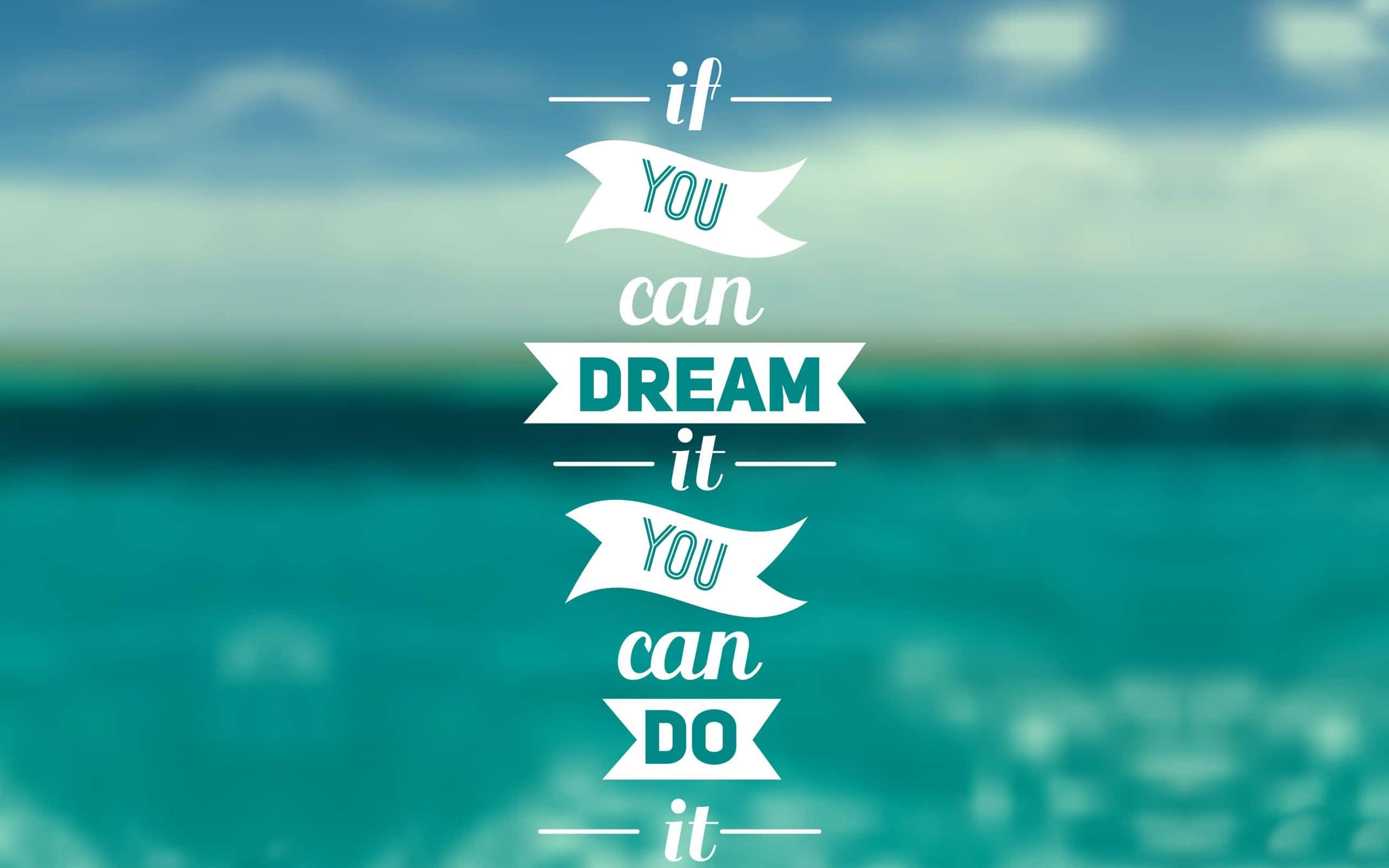Teal Desktop, turquoise ocean, sky background, 2K Desktop Wallpaper