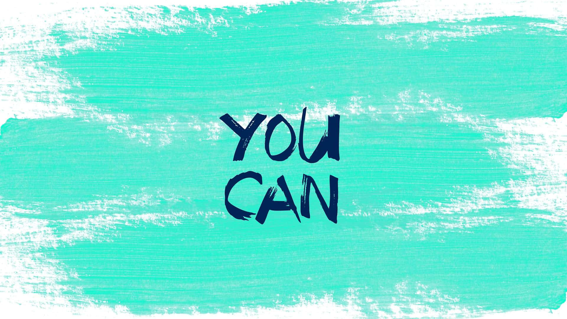 teal desktop, teal watercolor wash, dark blue brushstroke text, Full HD Desktop Wallpaper