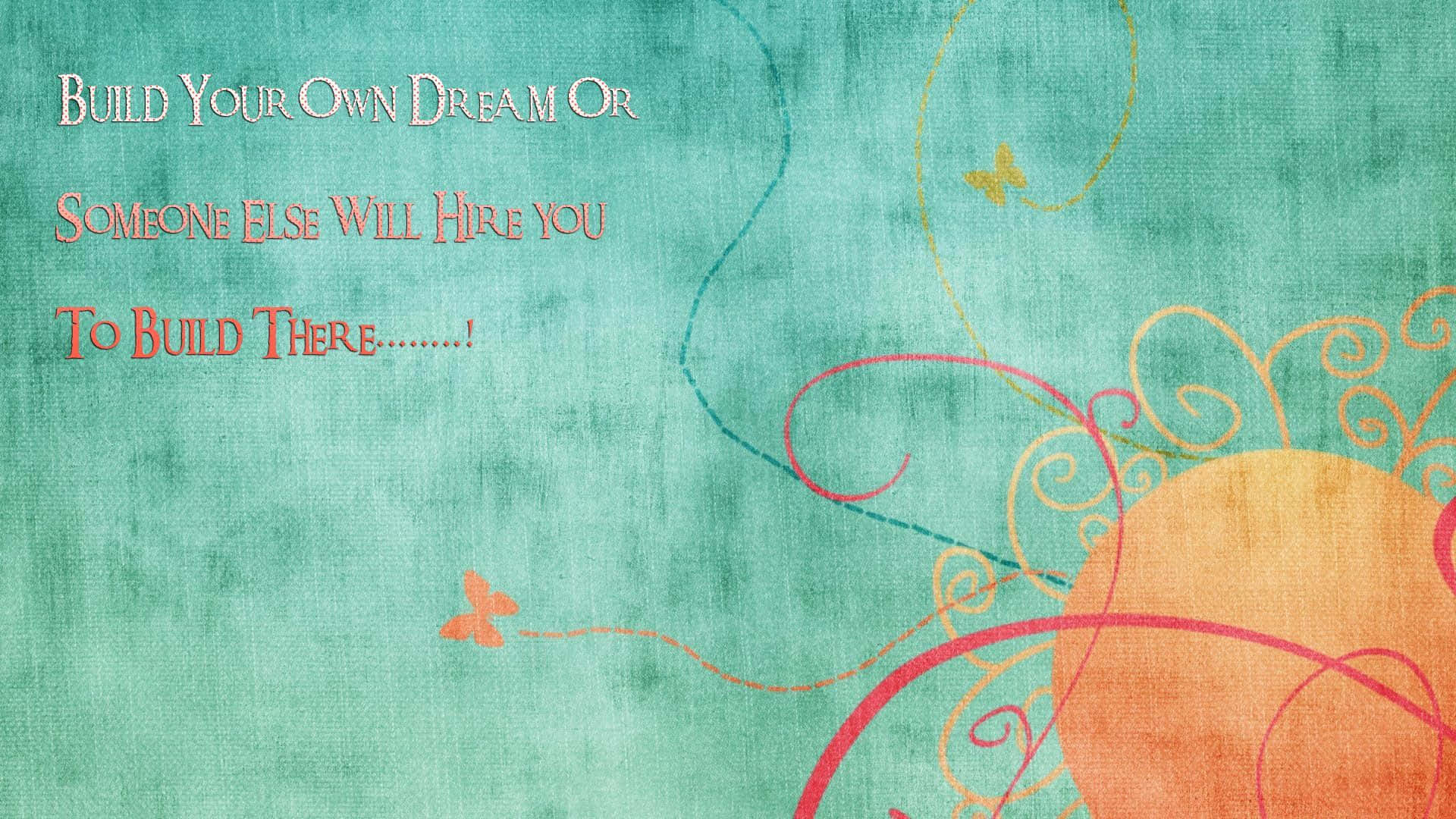 Teal Desktop, textured teal background, swirling colorful lines, Full HD Desktop Wallpaper