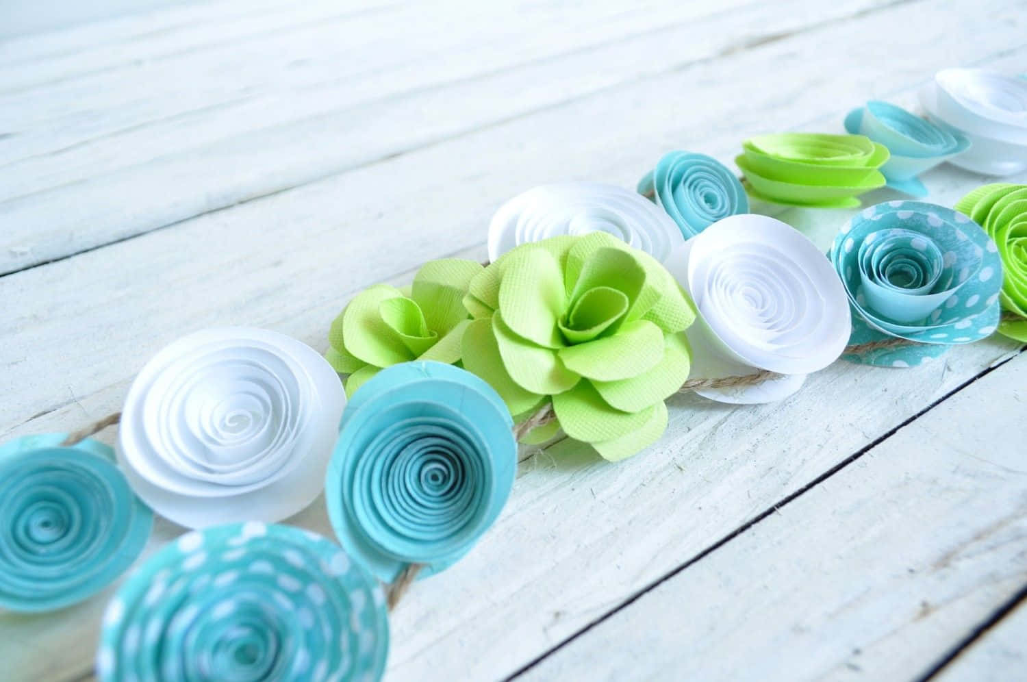 teal flower, origami, teal, HD Desktop Wallpaper