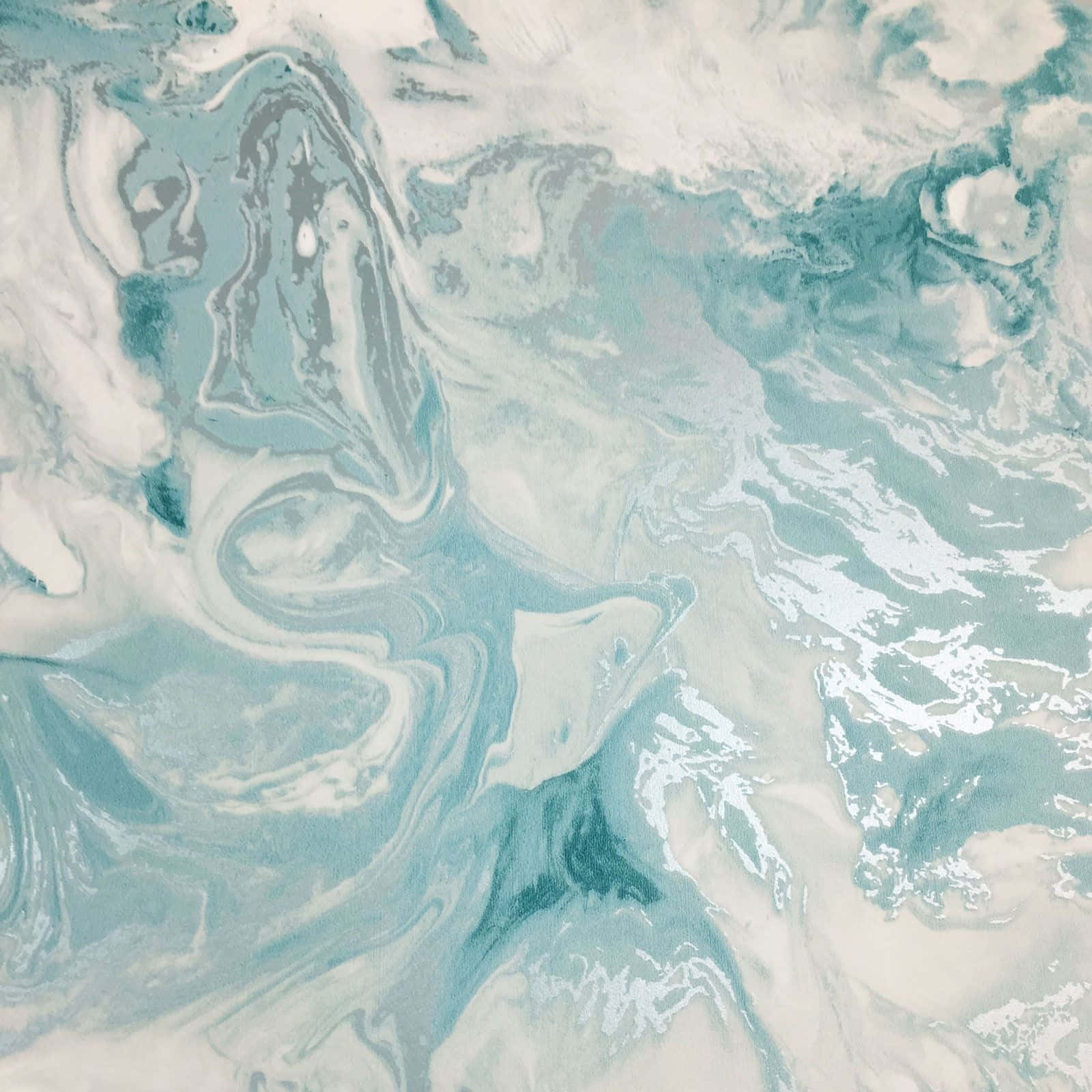 Teal Marble, teal, cream, HD Desktop Wallpaper
