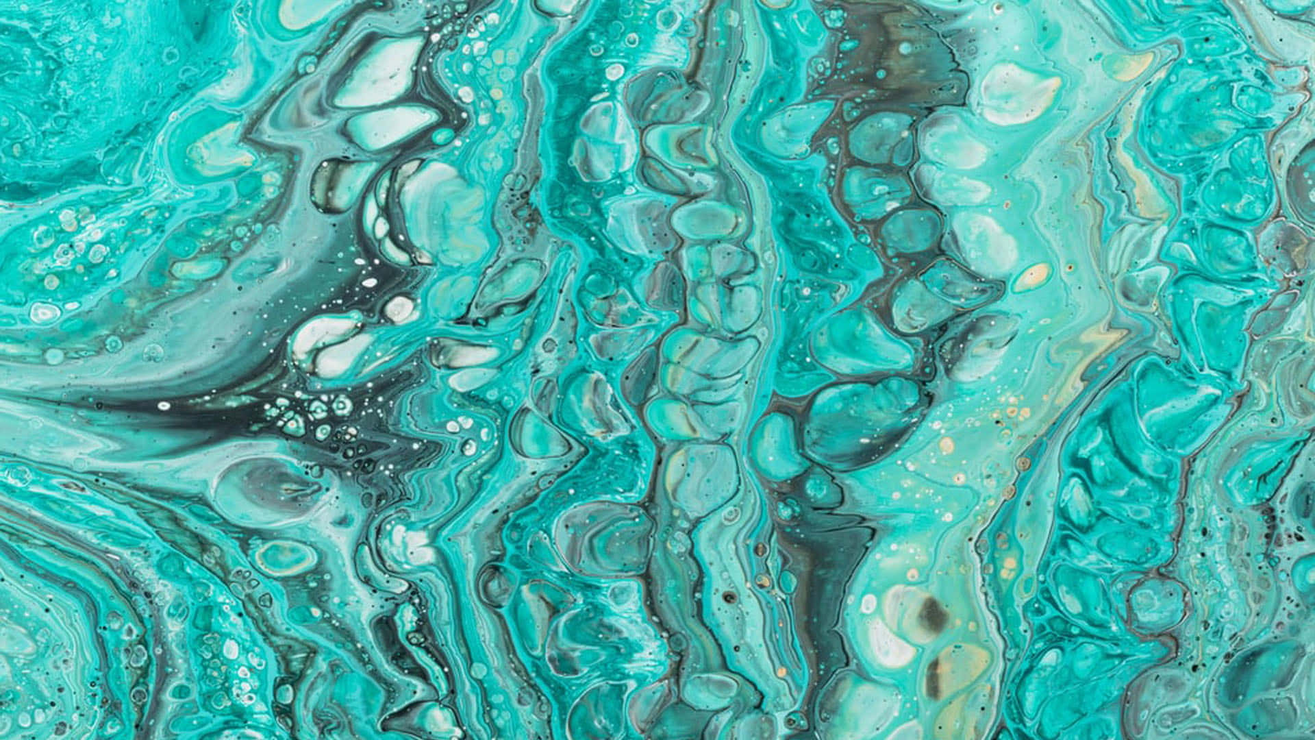 Teal Marble, vibrant teal, white, Full HD Desktop Wallpaper
