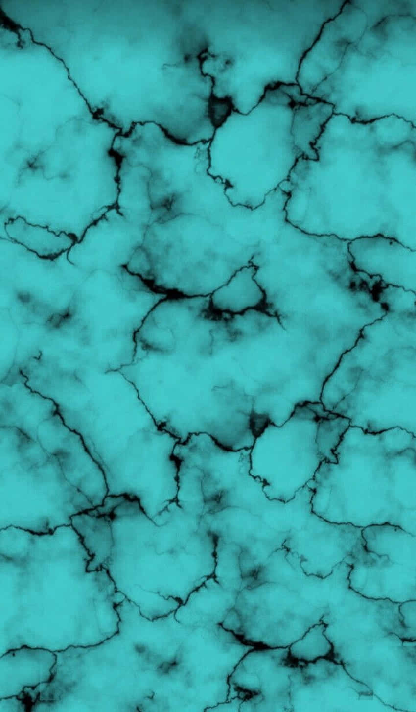 Teal Marble, Turquoise, Black Veins, HD Phone Wallpaper