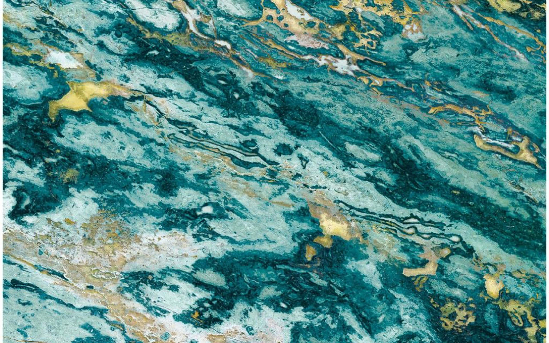 teal marble, gold, blue swirls, Full HD Desktop Wallpaper