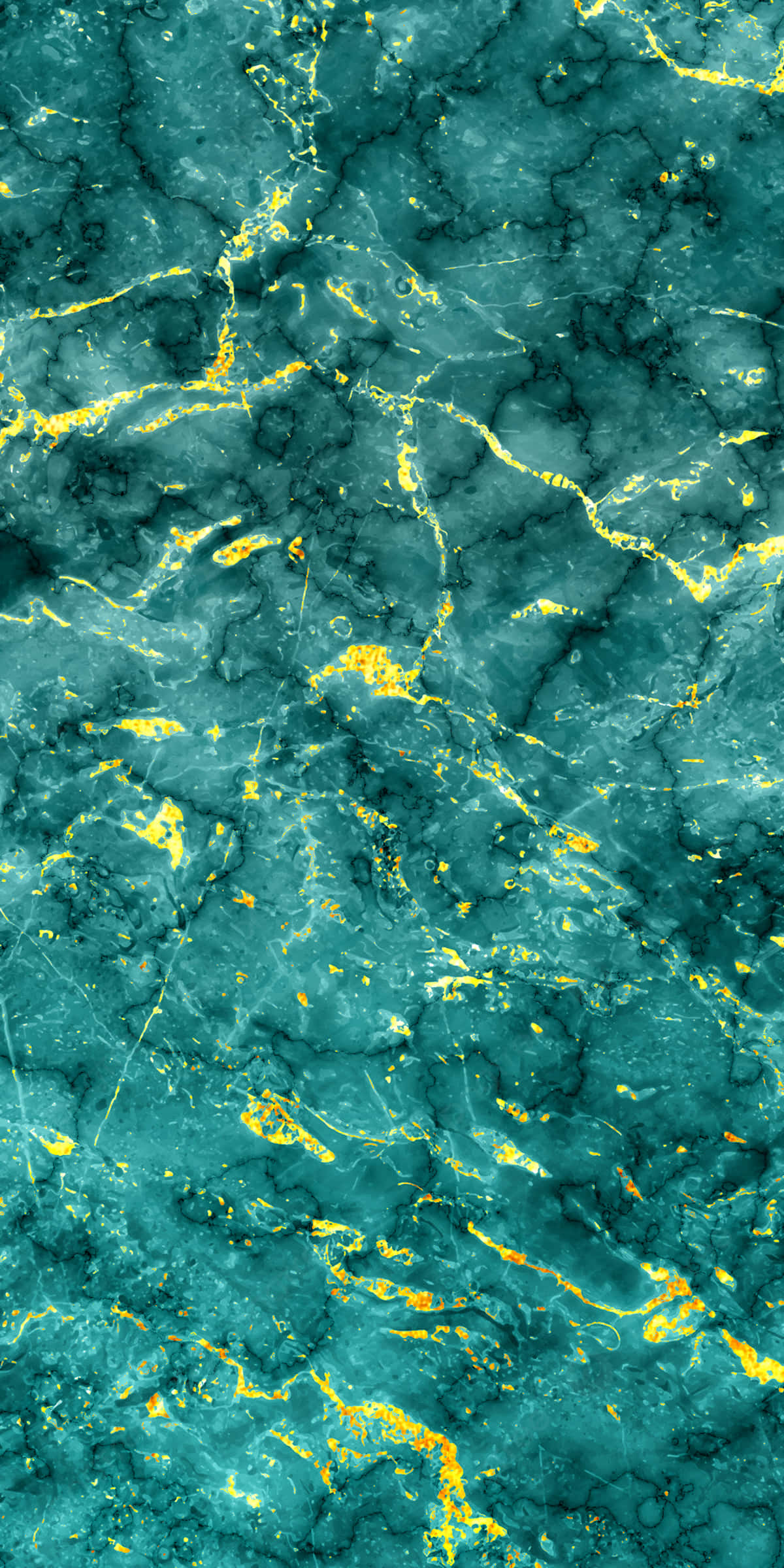 teal marble, vibrant teal, gold marble pattern, Full HD Phone Wallpaper