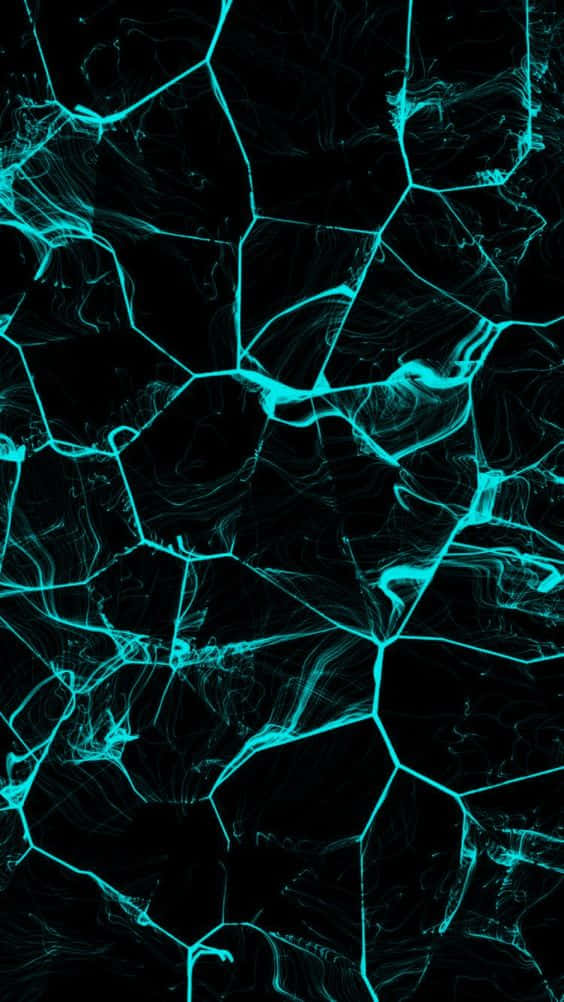 teal marble, vibrant cyan, glowing cracks, SD Phone Wallpaper