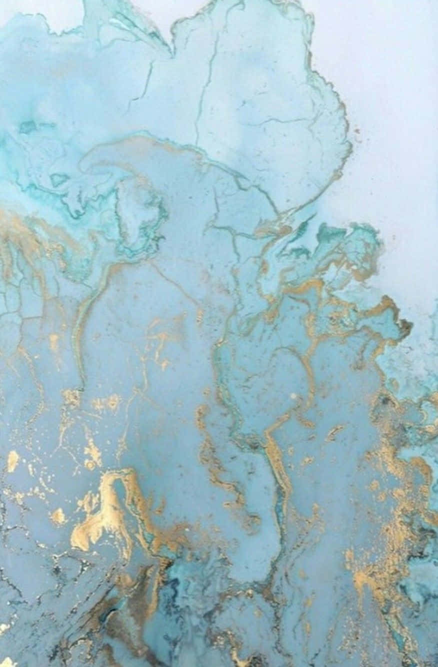 teal marble, turquoise, gold resin, HD Phone Wallpaper