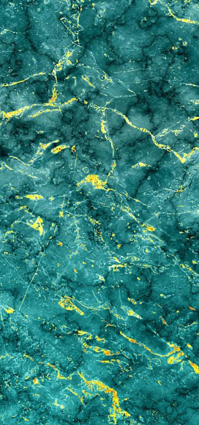 teal marble, gold veins, golden veins, HD Phone Wallpaper