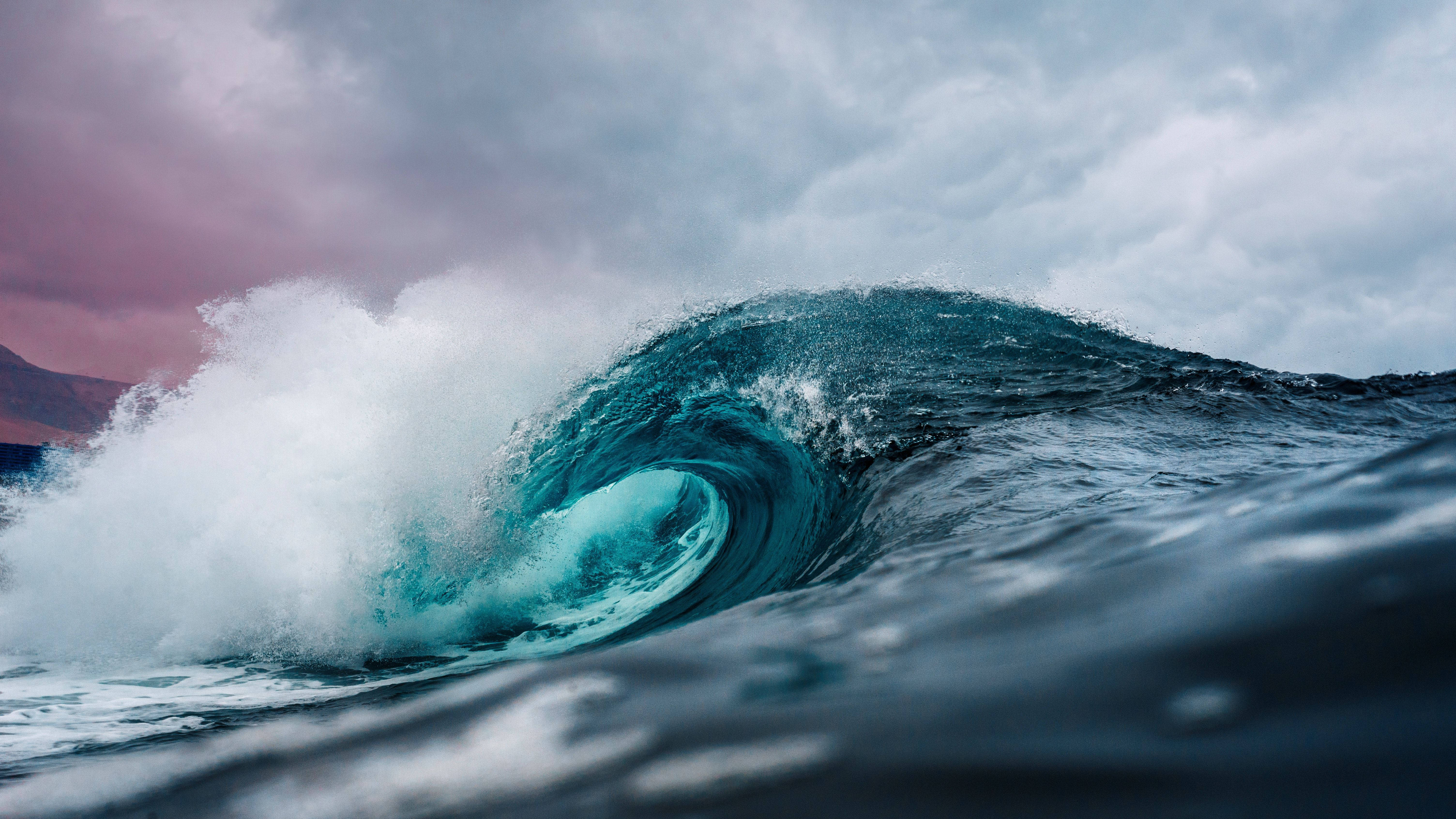 teal, ocean wave, turquoise, 5K Desktop Wallpaper