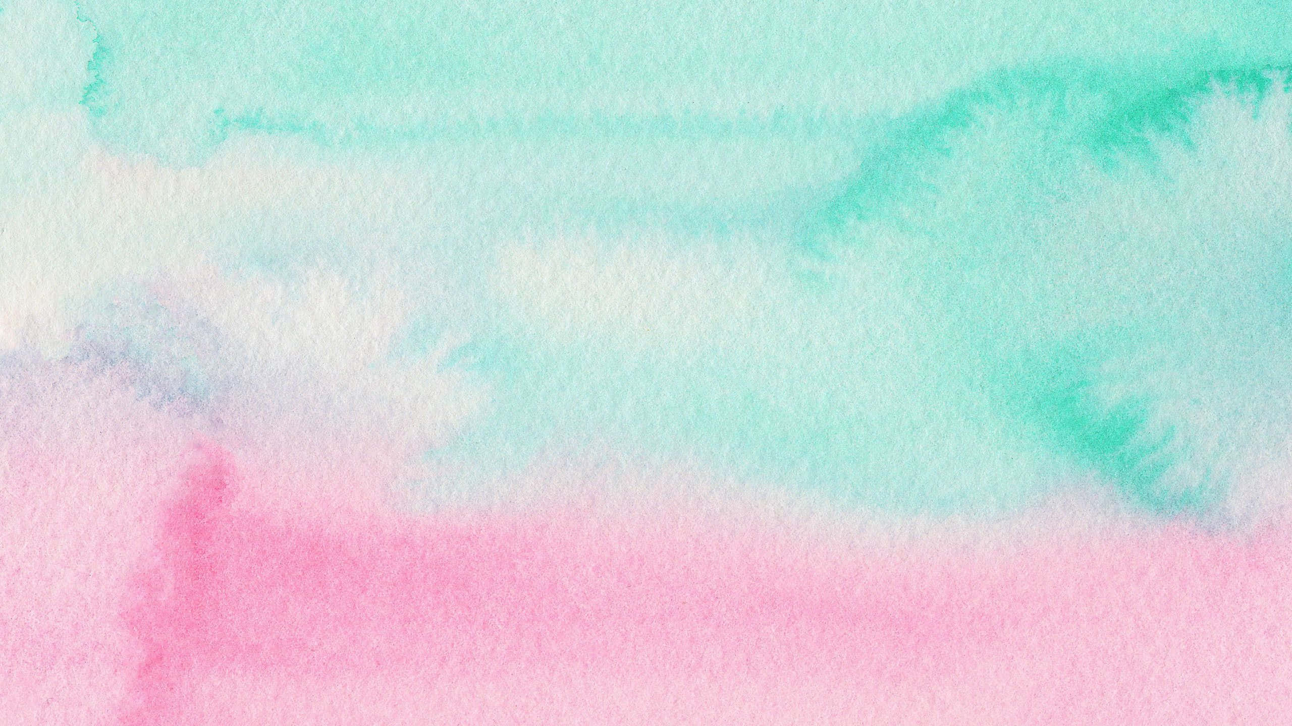 Teal, mint green, pink, 2K Desktop Wallpaper
