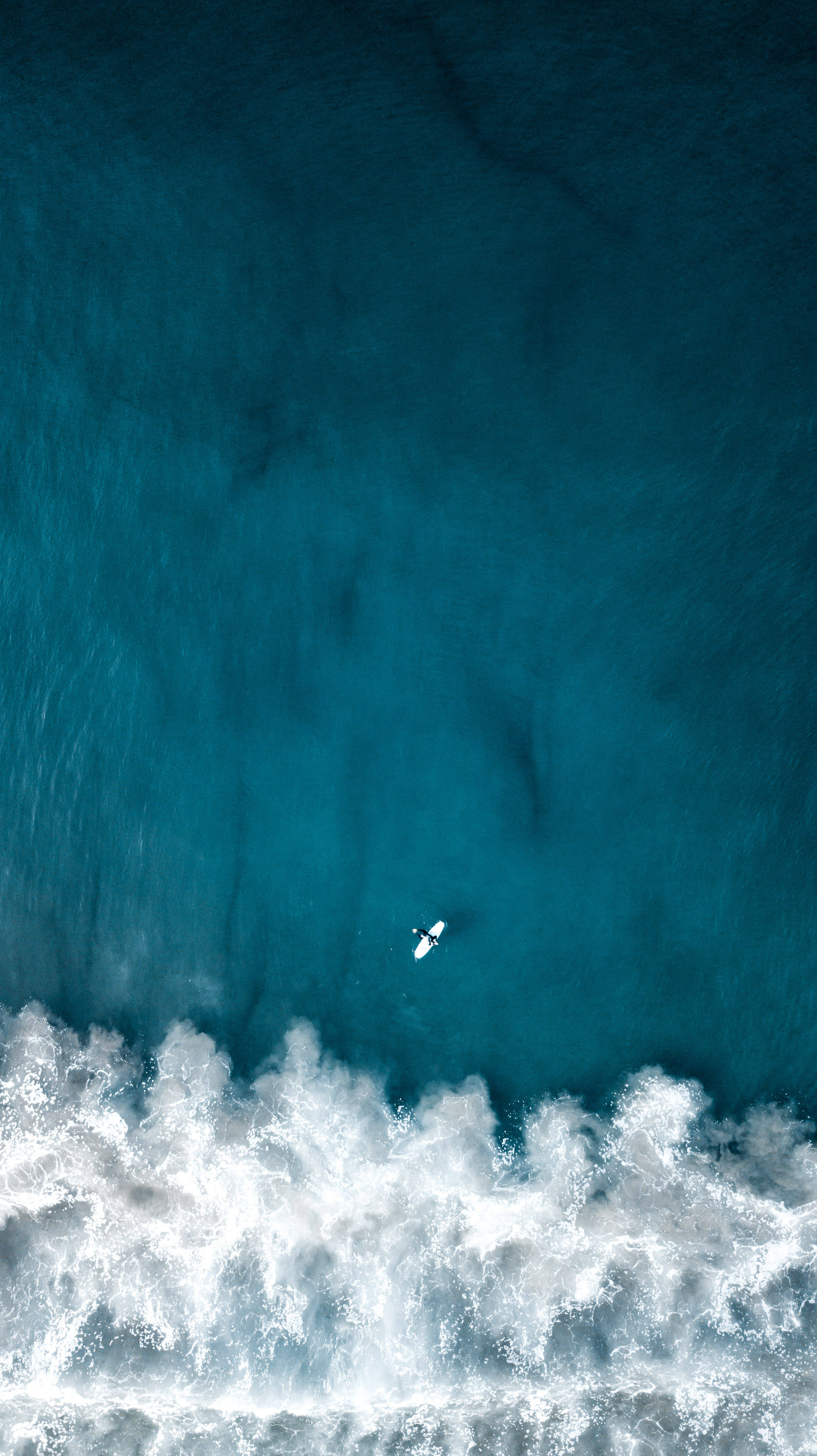 Teal Ocean And Waves, turquoise wave, aerial view, 4K Phone Wallpaper