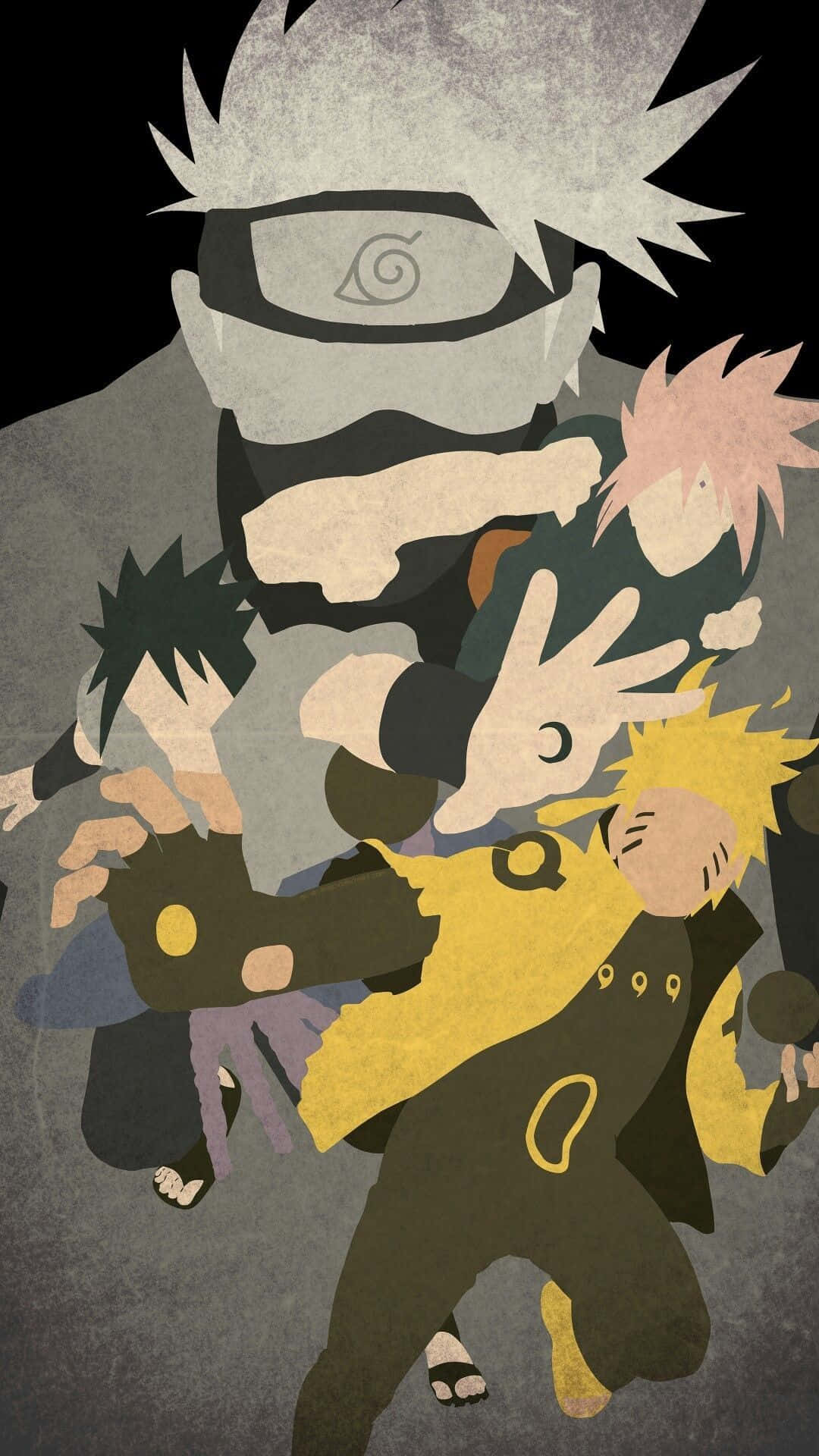 Team 7, Naruto, vector art, Full HD Phone Wallpaper