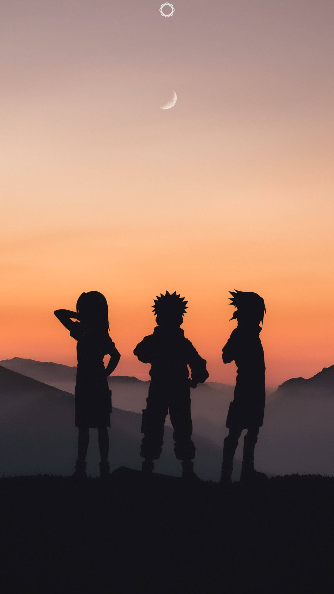 Team 7, Naruto, silhouette, Full HD Phone Wallpaper