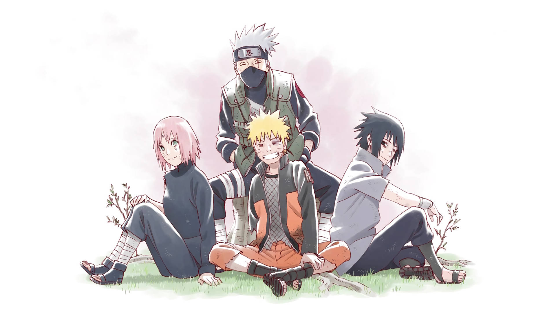 Team 7, grass, watercolor background, Full HD Desktop Wallpaper