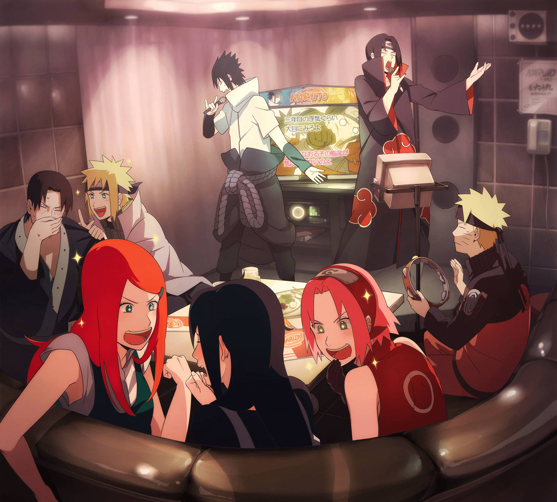 Team 7, karaoke bar, arcade lounge, Full HD Desktop Wallpaper