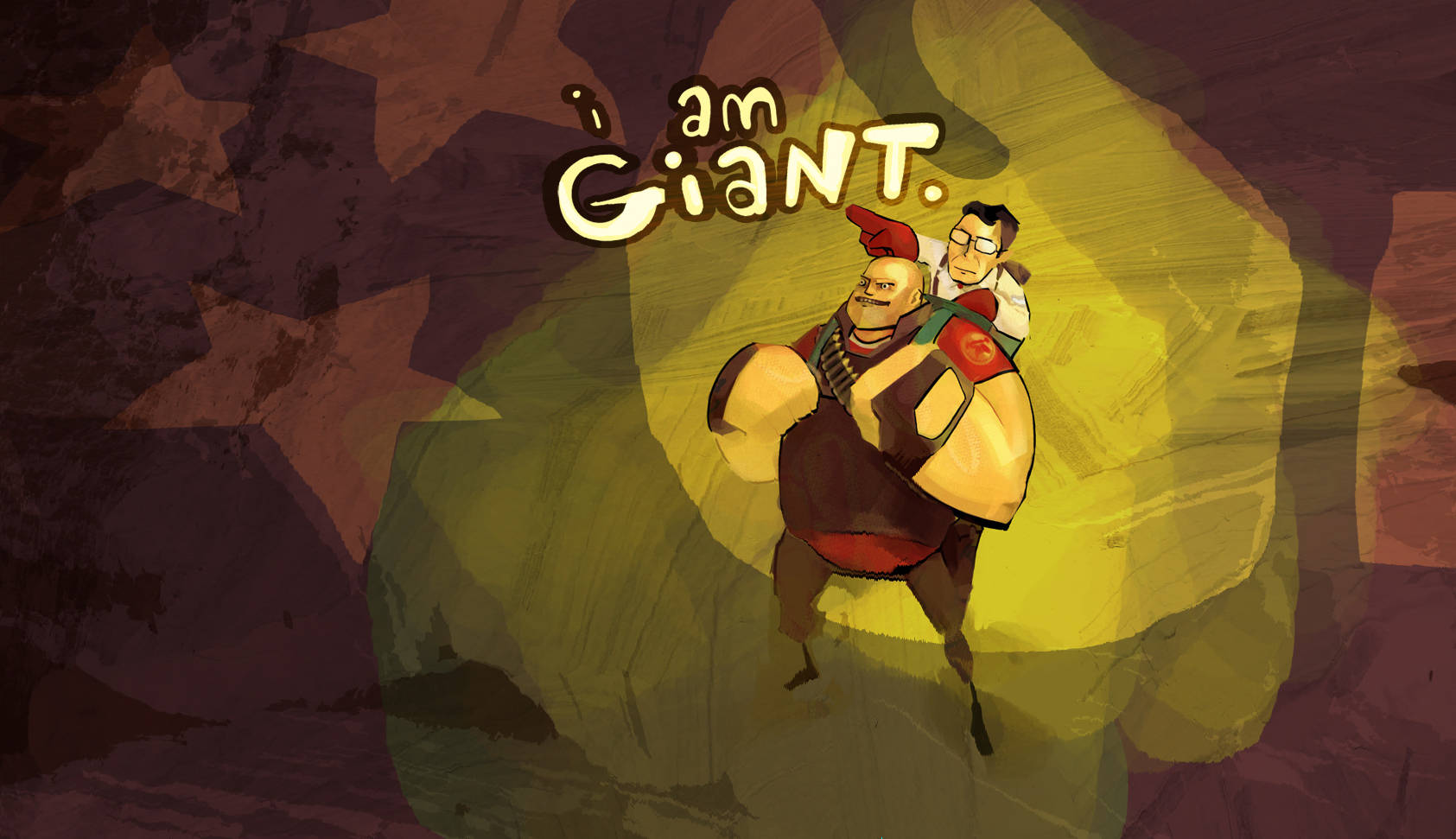 Team Fortress 2, cartoon characters, giant muscular figure, HD Desktop Wallpaper
