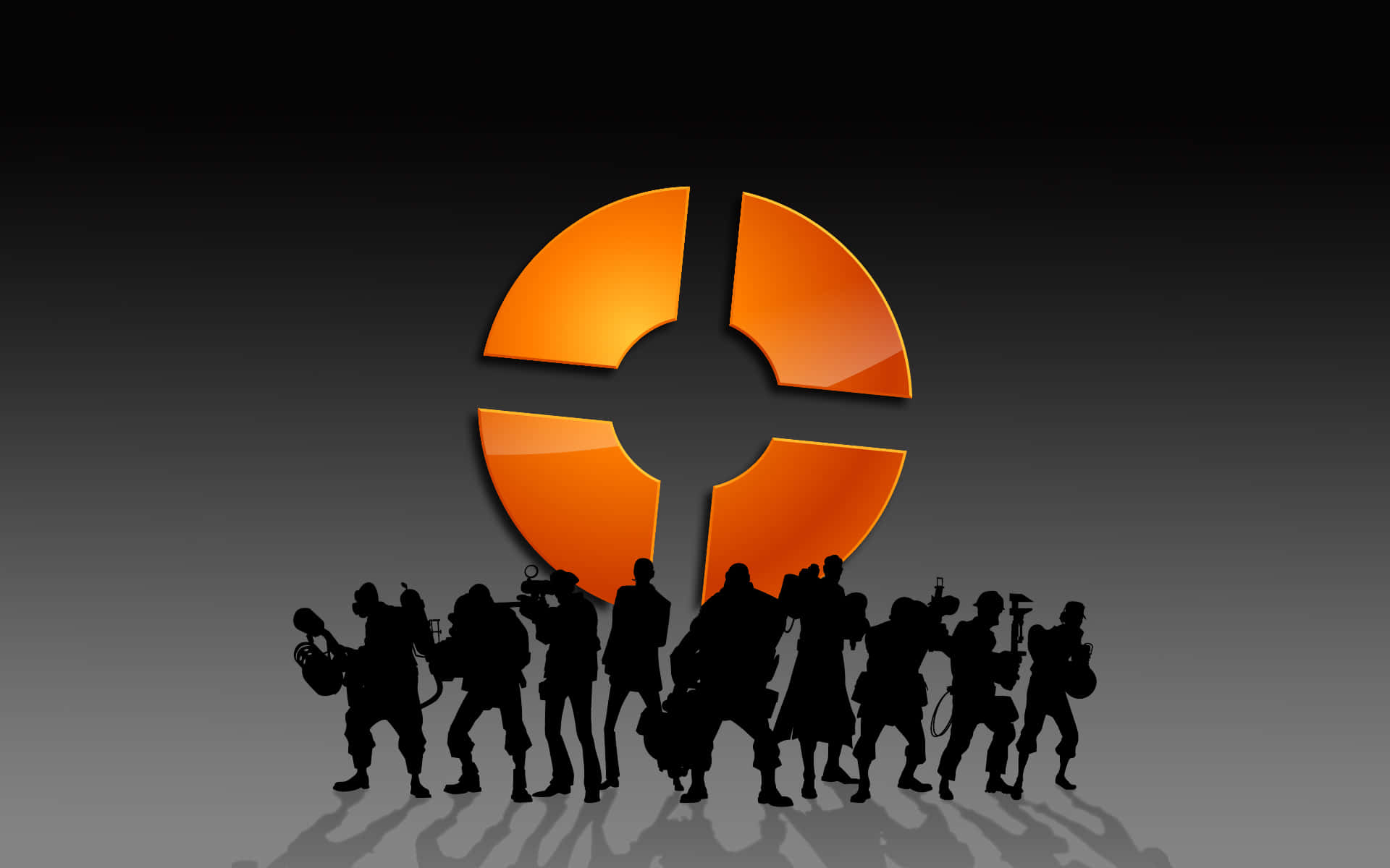 Team Fortress 2, heroes, silhouetted figures, Full HD Desktop Wallpaper