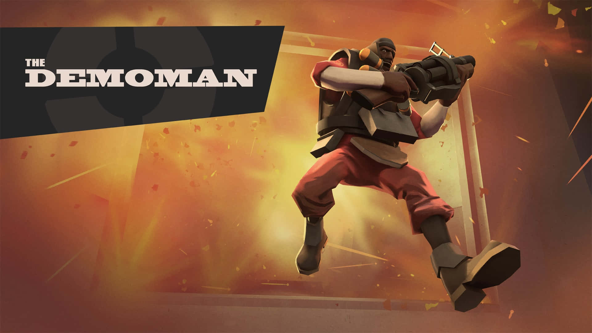 Team Fortress 2 Characters, demoman, red pants, Full HD Desktop Wallpaper