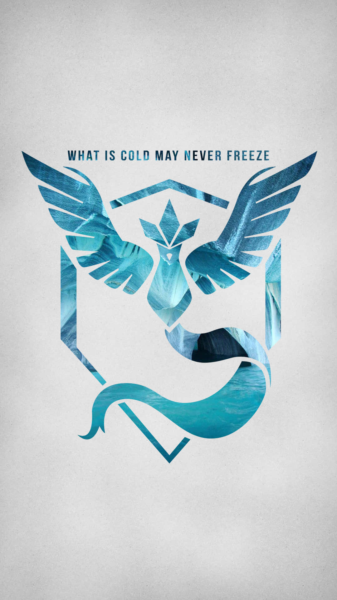 Team Mystic, icy bird emblem, wings, Full HD Phone Wallpaper