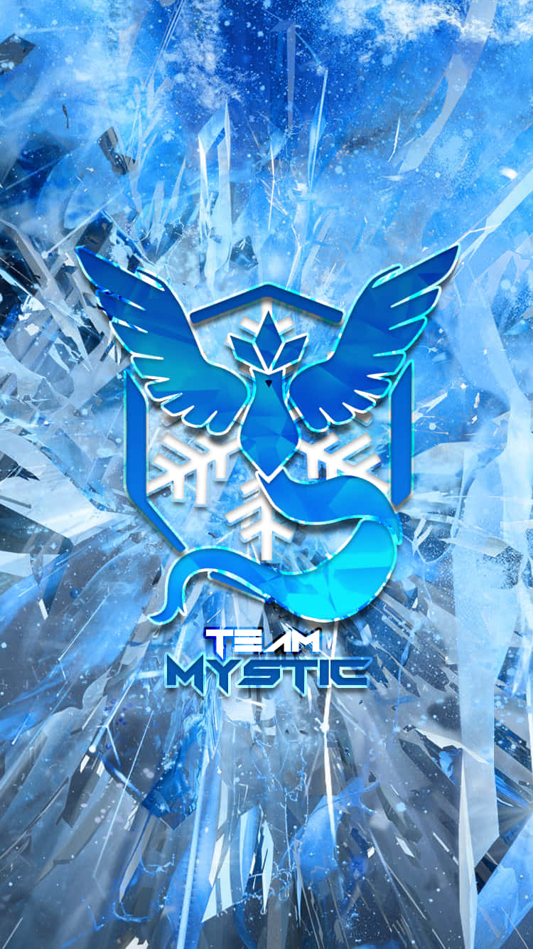 Team Mystic, glowing blue, logo, HD Phone Wallpaper