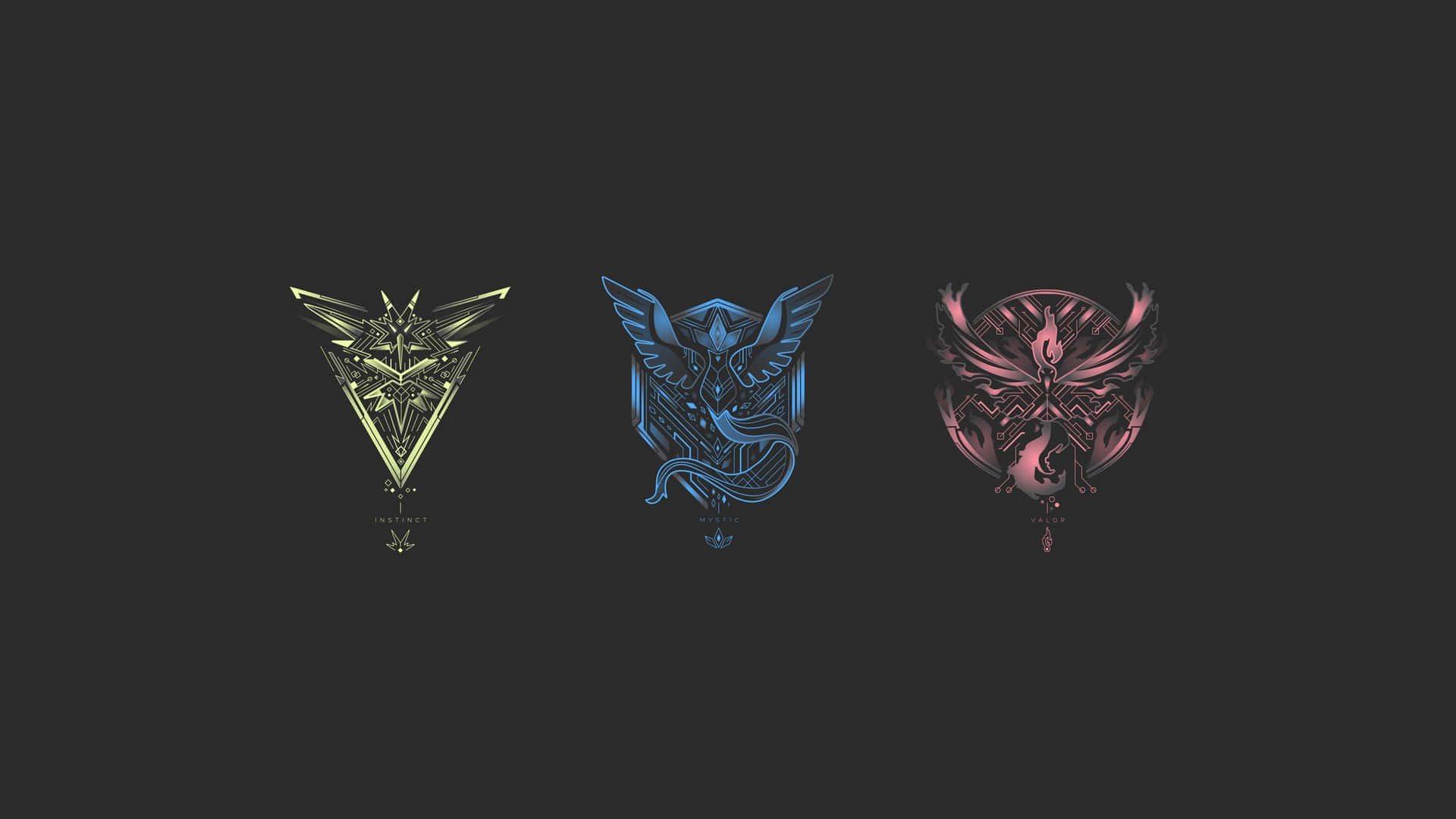 Team Mystic, gold, blue, Full HD Desktop Wallpaper
