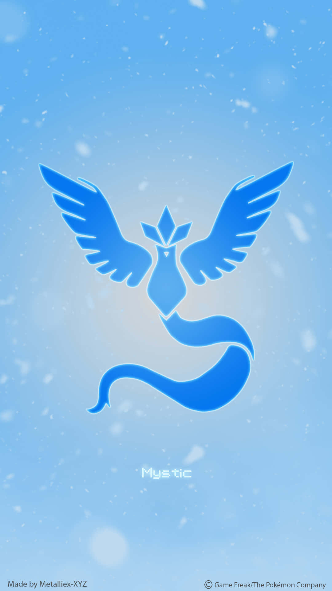 Team Mystic, blue stylized bird logo, outstretched wings, Full HD Phone Wallpaper