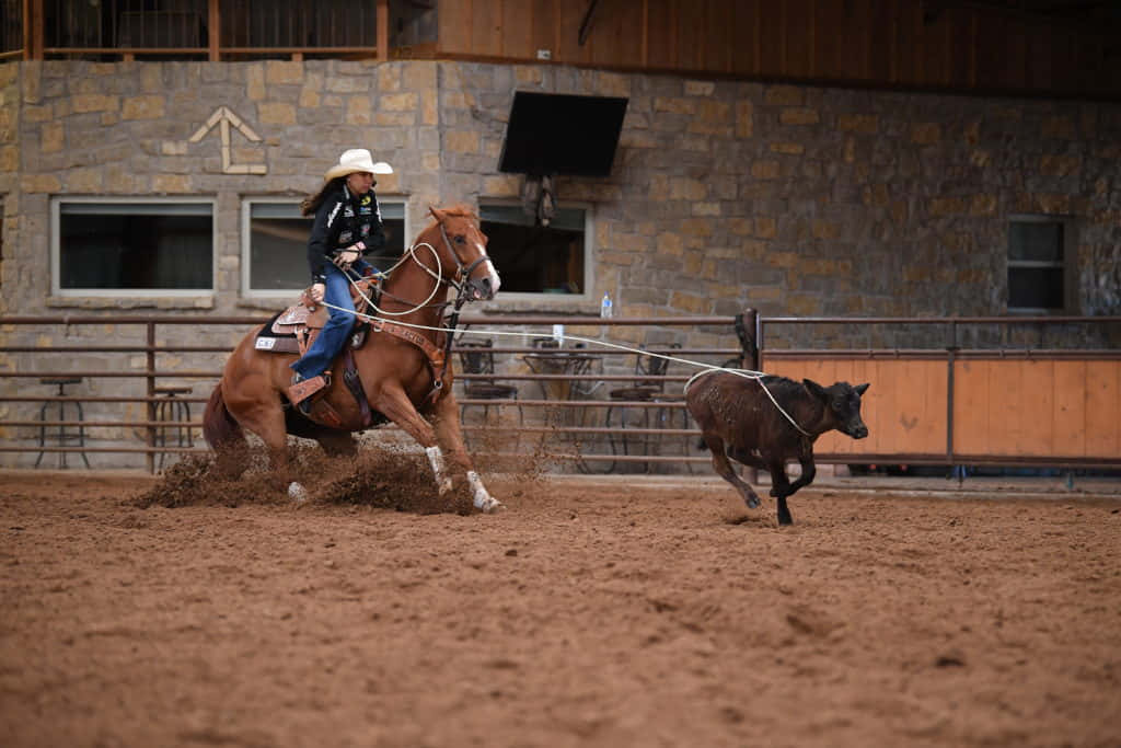 Team Roping, cowboy, galloping horse, SD Desktop Wallpaper
