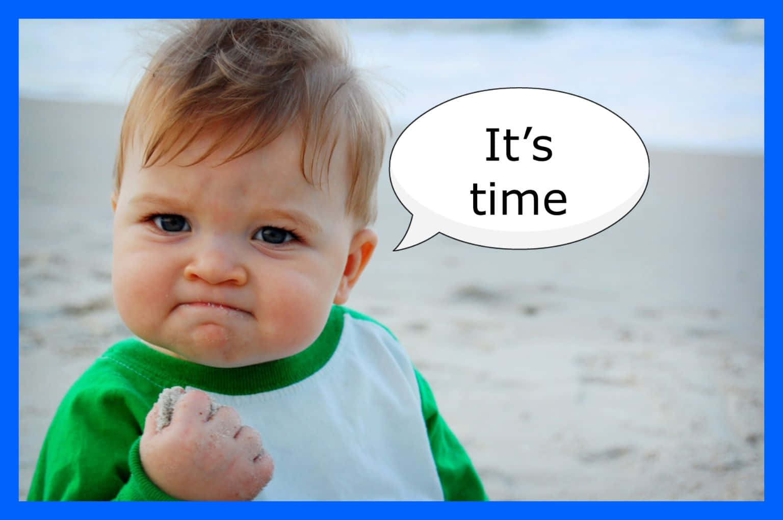 baby, determined scowl, sand-covered fist, HD Desktop Wallpaper