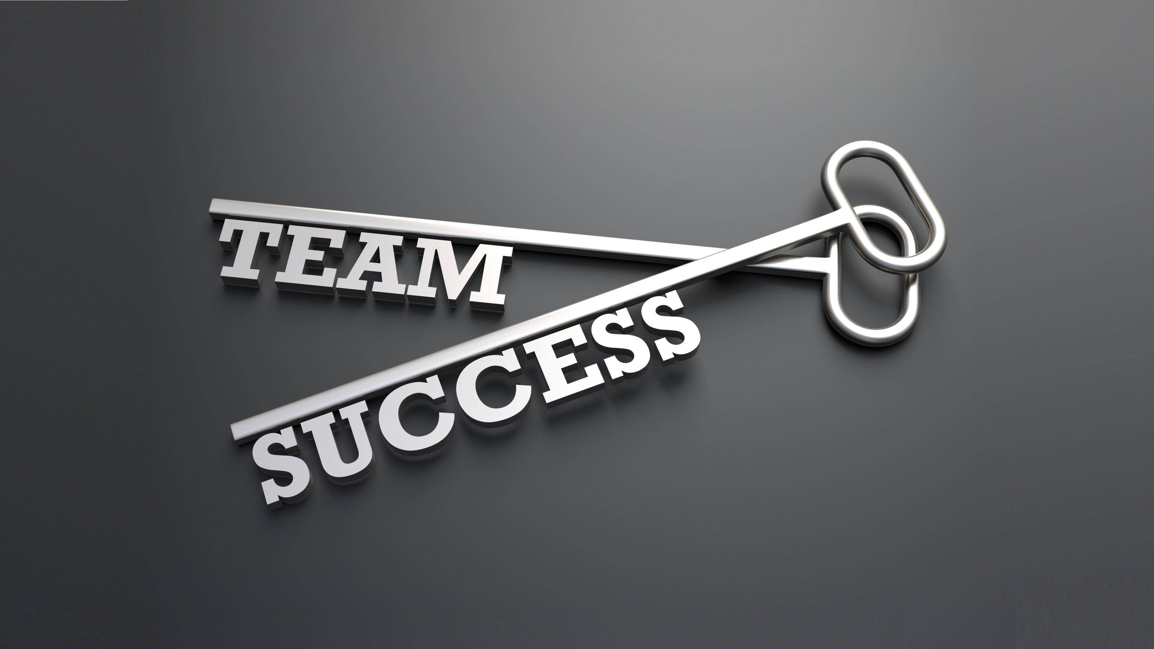 TEAM, SUCCESS, sleek silver key, 4K Desktop Wallpaper