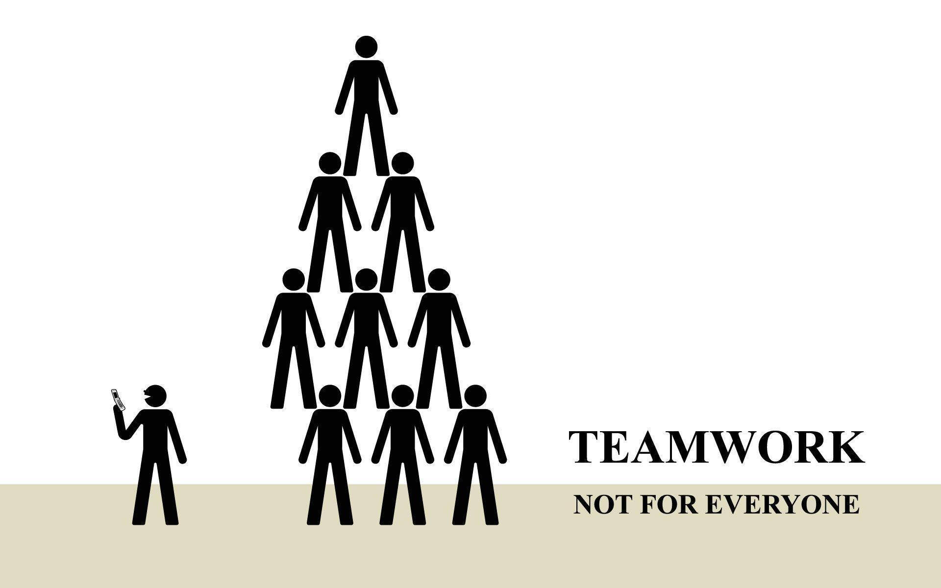 teamwork not for everyone, human pyramid, black silhouette, Full HD Desktop Wallpaper